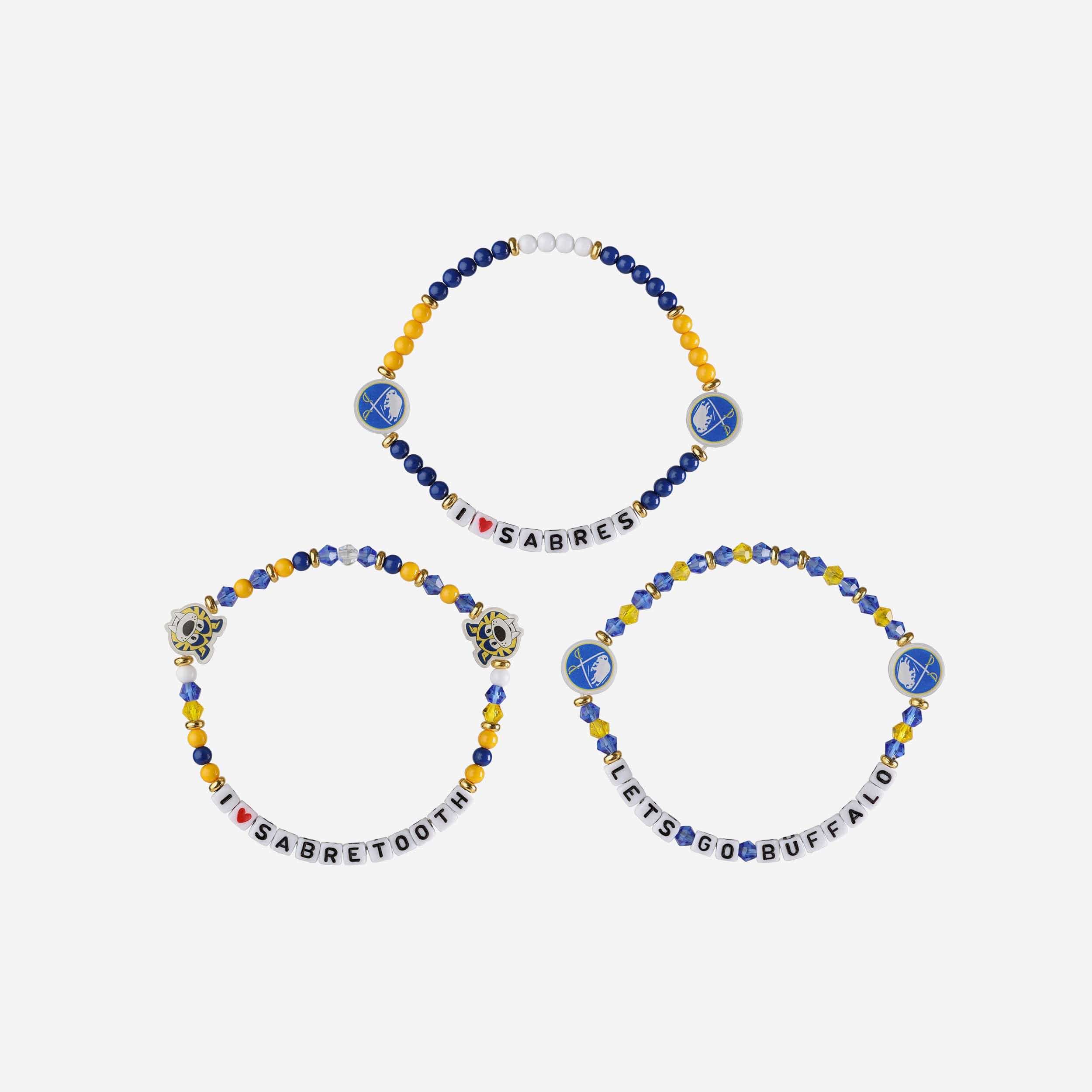 Buffalo Sabres 3 Pack Friendship Bracelet - Image 3