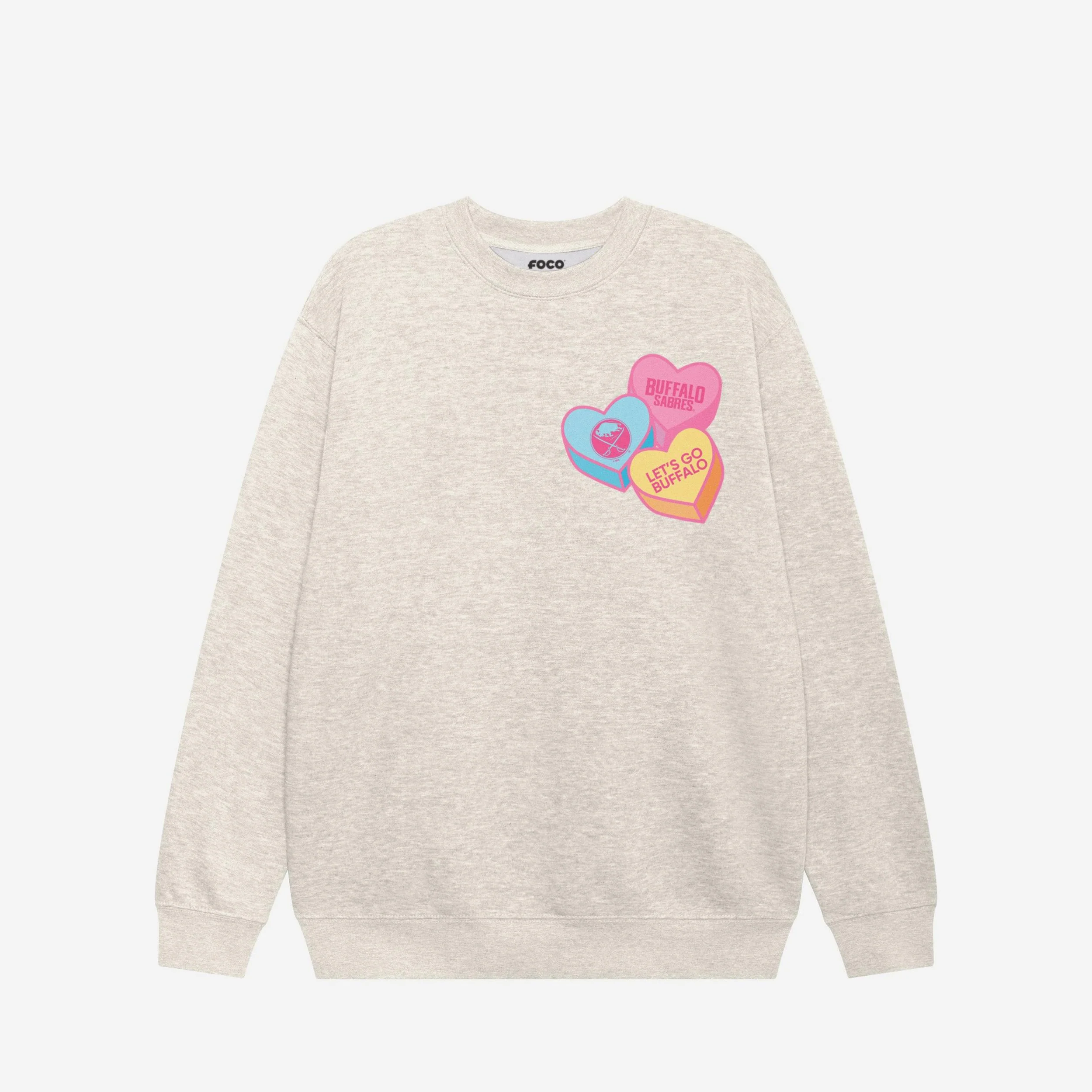 Buffalo Sabres Candy Heart Crew Neck Sweatshirt