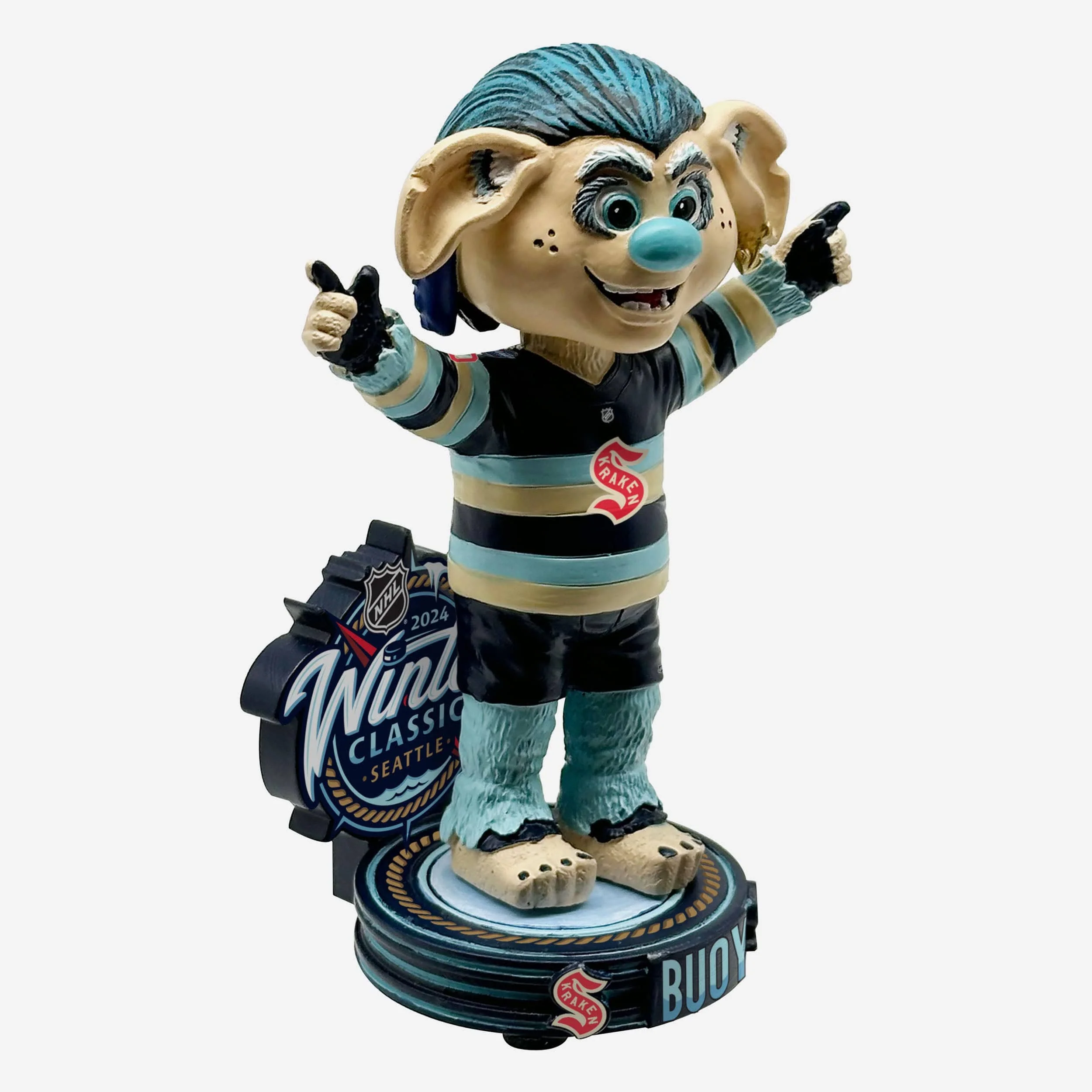 Buoy Seattle Kraken 2024 Winter Classic Mascot Bobblehead - Image 4