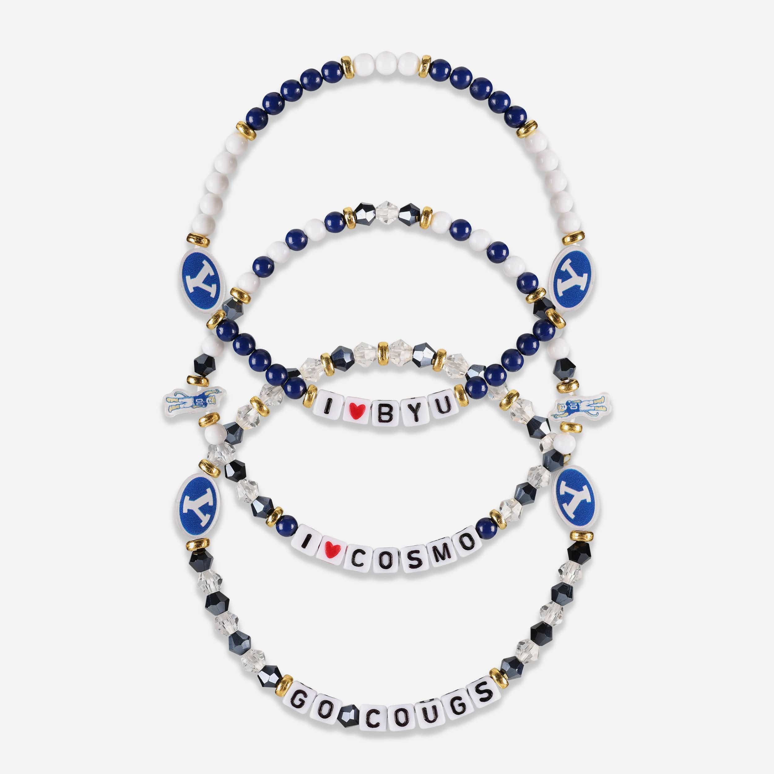 BYU Cougars 3 Pack Friendship Bracelet