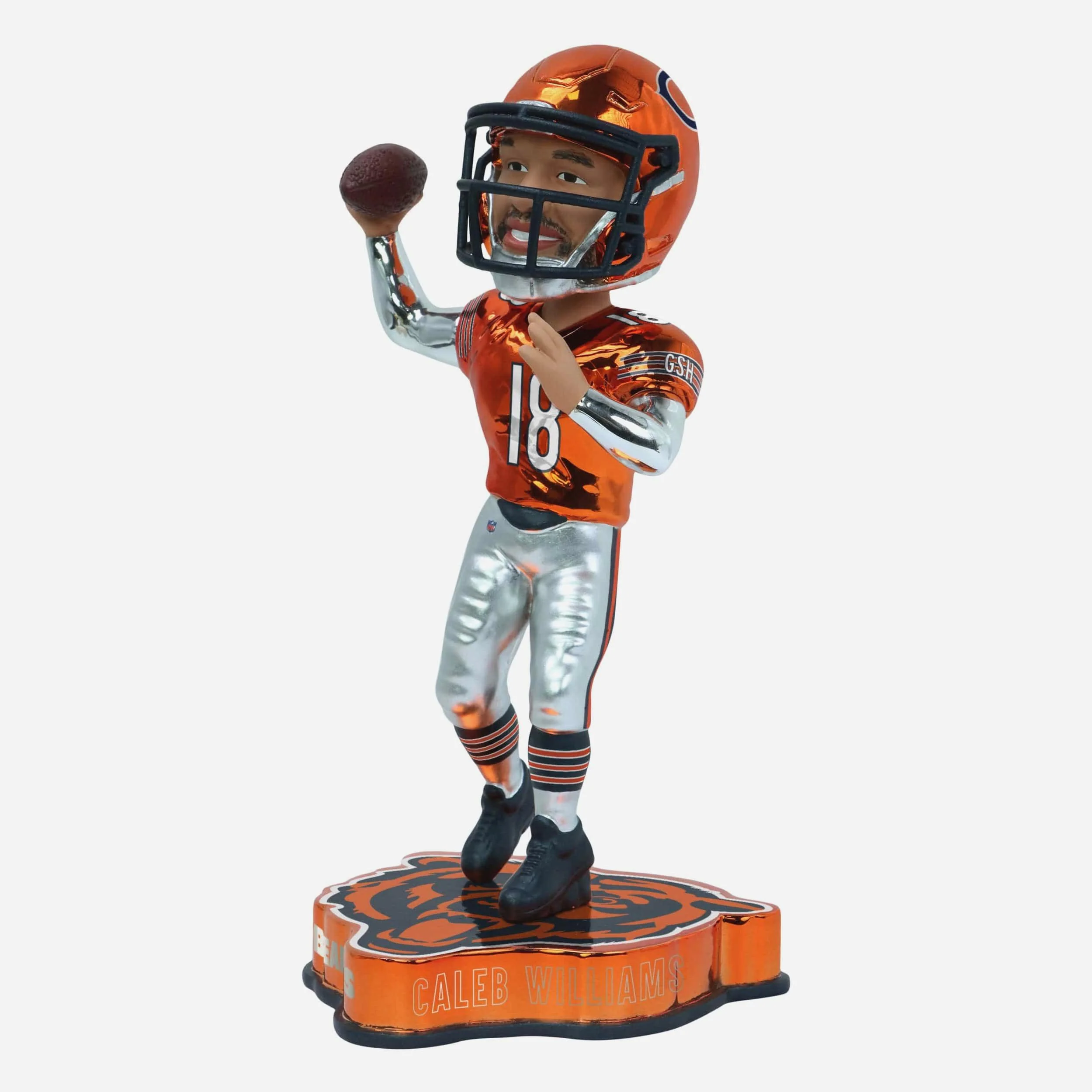 Caleb Williams Chicago Bears Electroplated Edition Bobblehead - Image 4