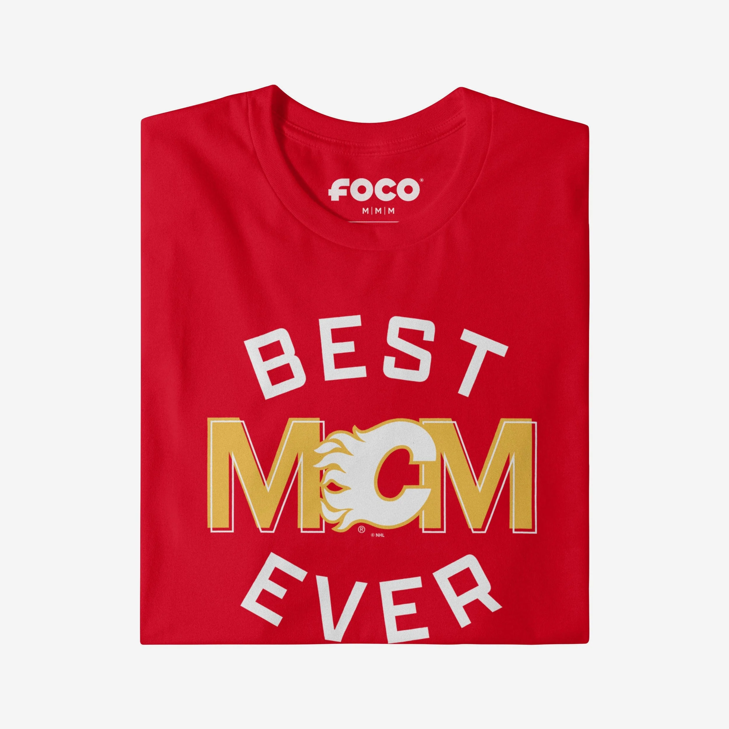 Calgary Flames Best Mom Ever Arched T-Shirt - Image 3