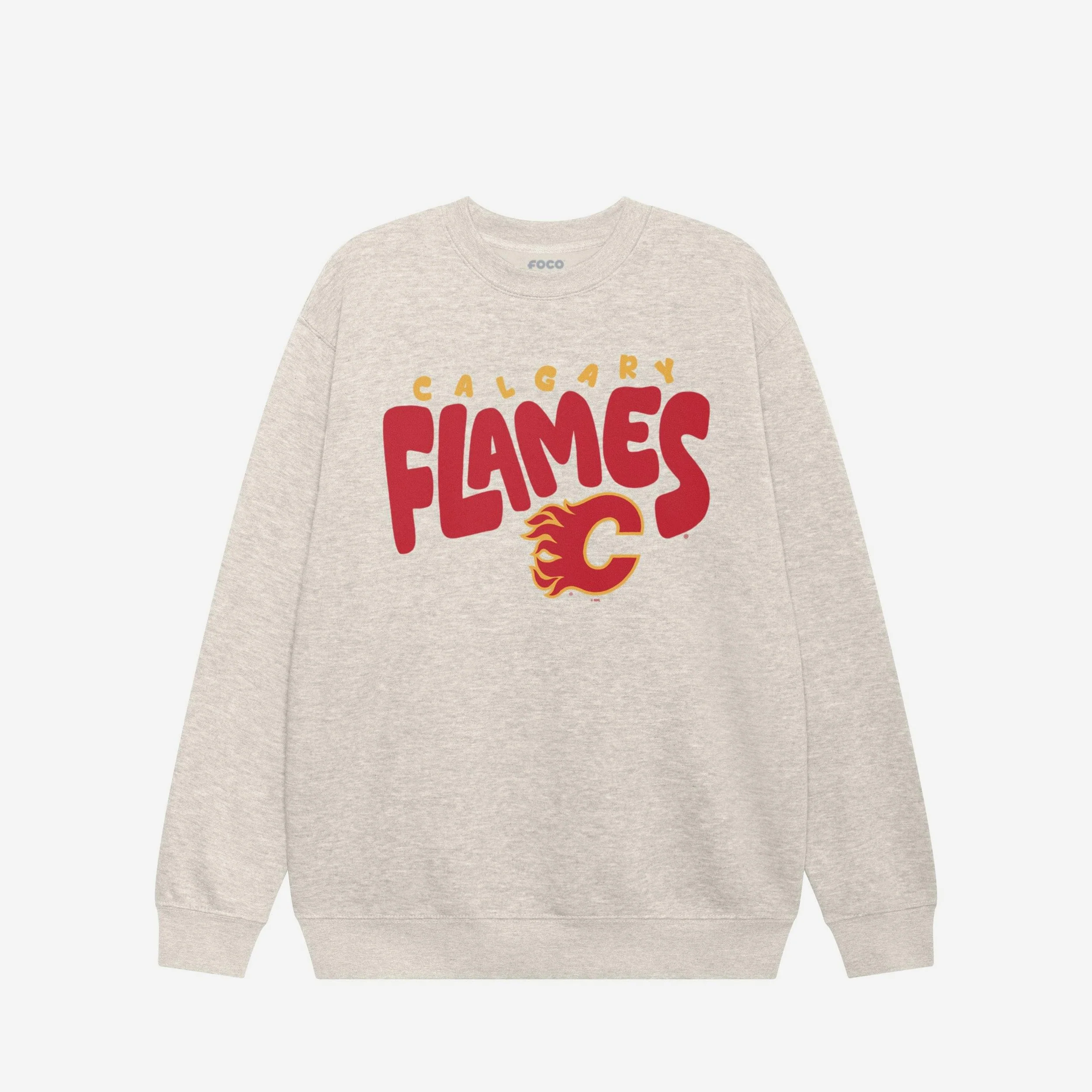 Calgary Flames Bubble Crew Neck Sweatshirt