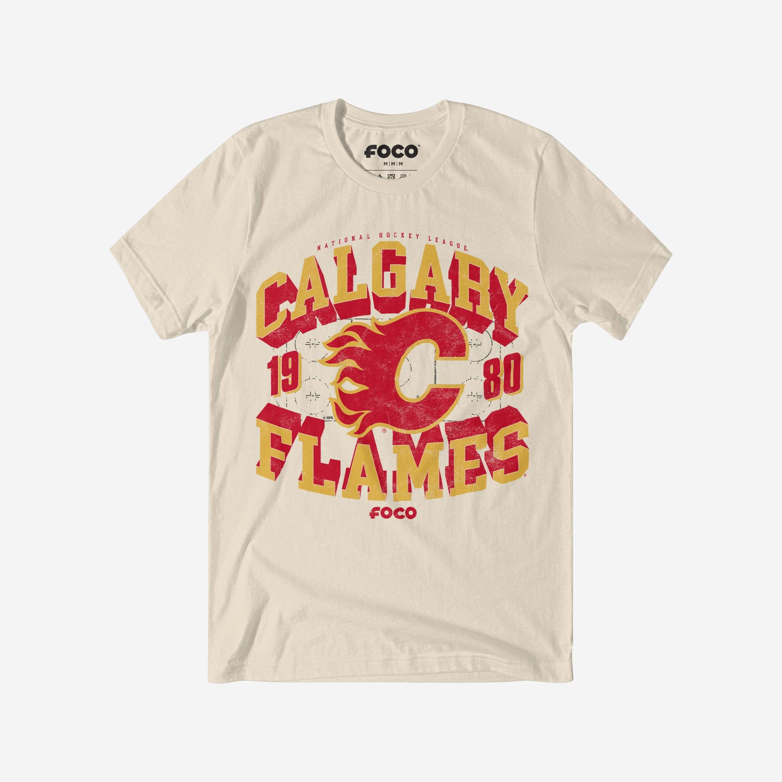 Calgary Flames Rink Arched Wordmark T-Shirt