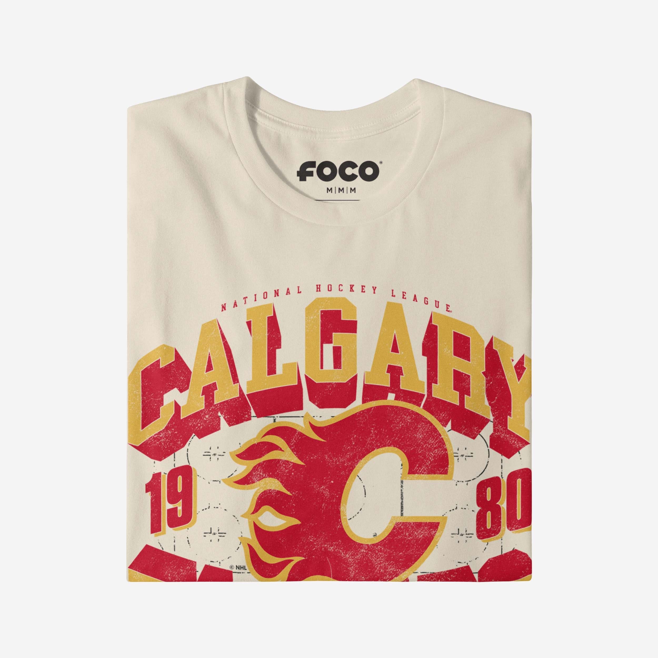 Calgary Flames Rink Arched Wordmark T-Shirt - Image 3