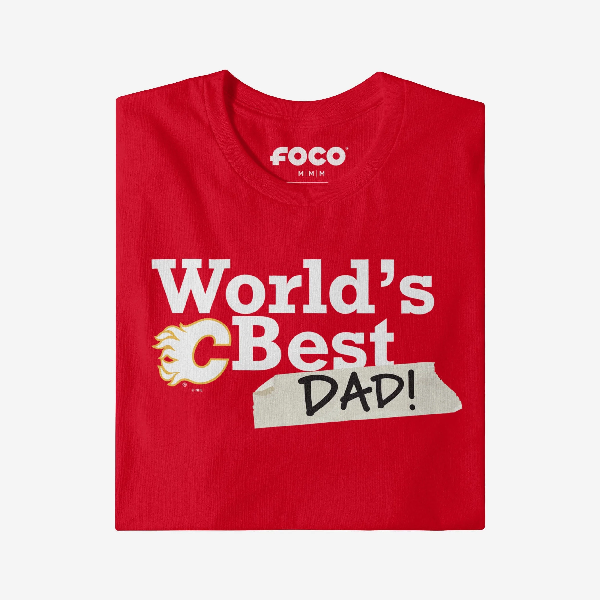 Calgary Flames World's Best Dad T-Shirt - Image 3