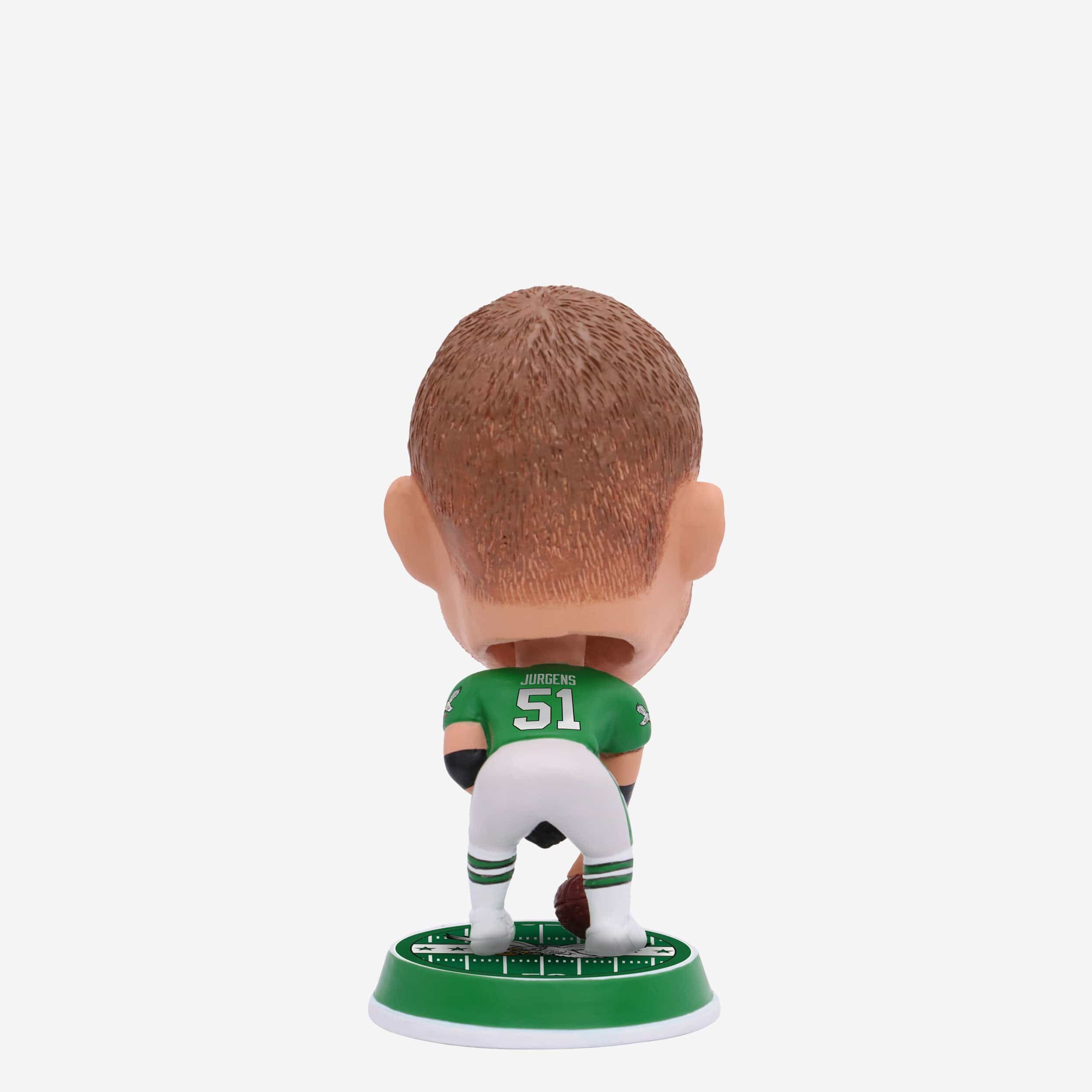 Cam Jurgens Philadelphia Eagles Kelly Green Uniform Field Stripe Mini Bighead Bobblehead - Image 5