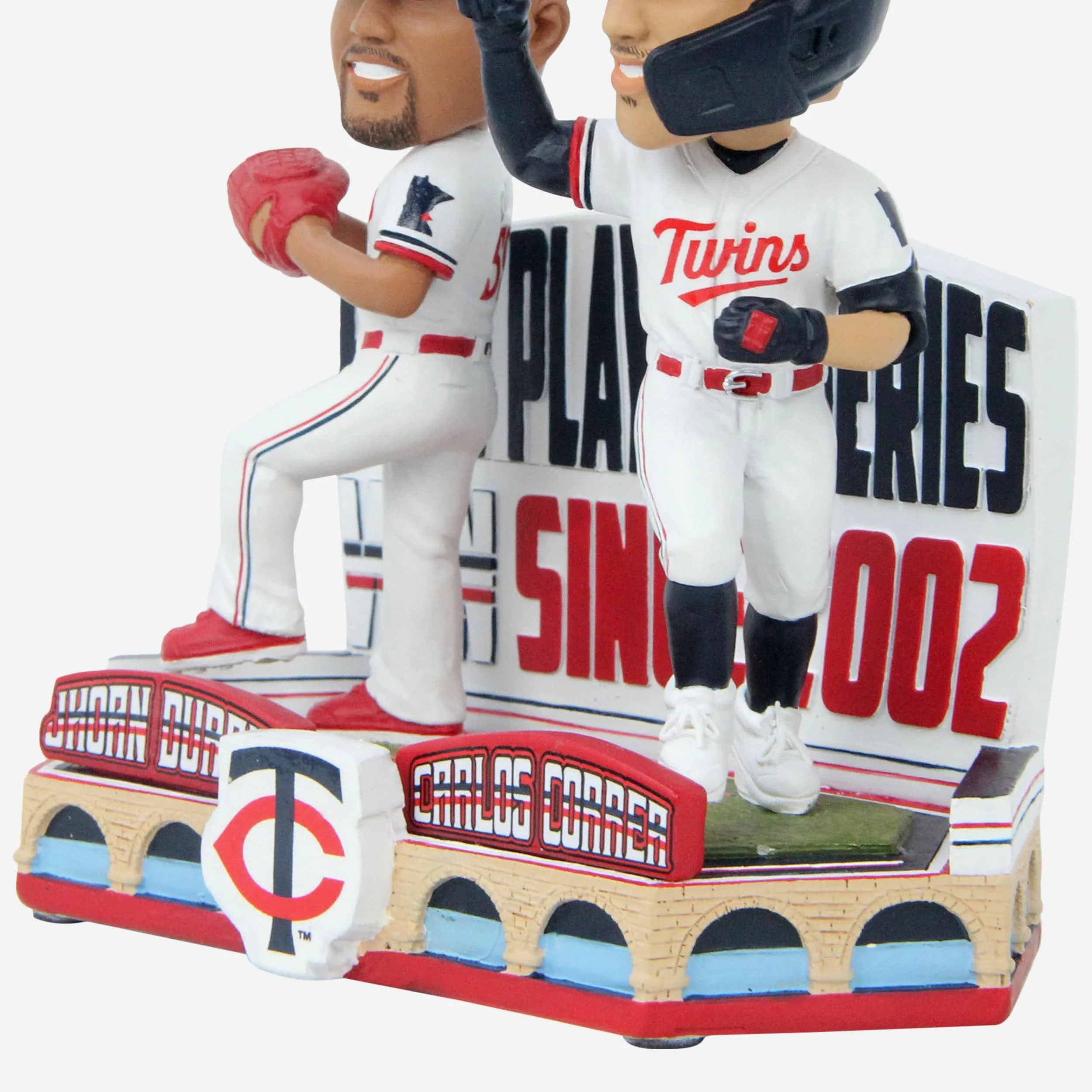 Carlos Correa & Jhoan Duran Minnesota Twins 2023 Wild Card Twin City History Dual Bobblehead - Image 4