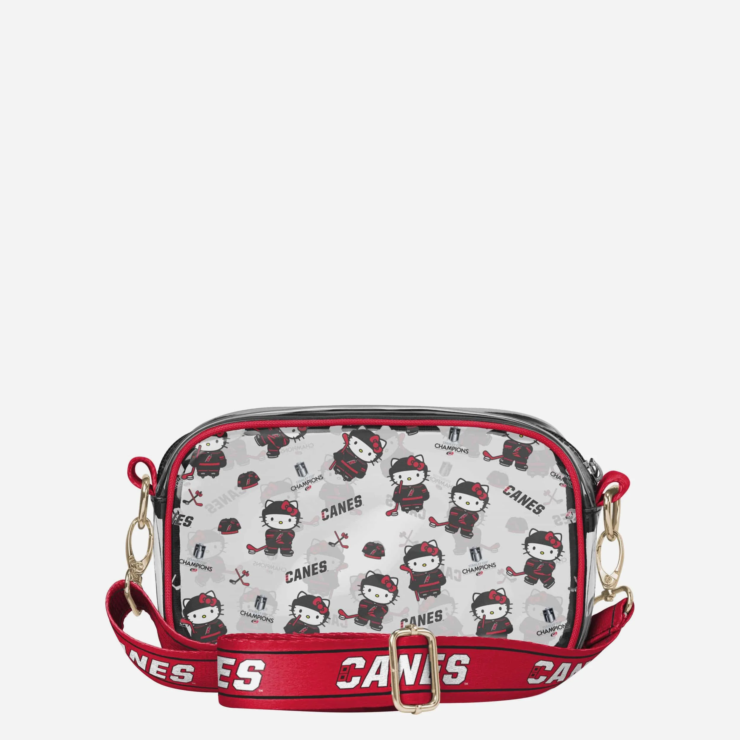 Carolina Hurricanes 2026 Stanley Cup Champions Hello Kitty® Clear Crossbody Bag - Image 5