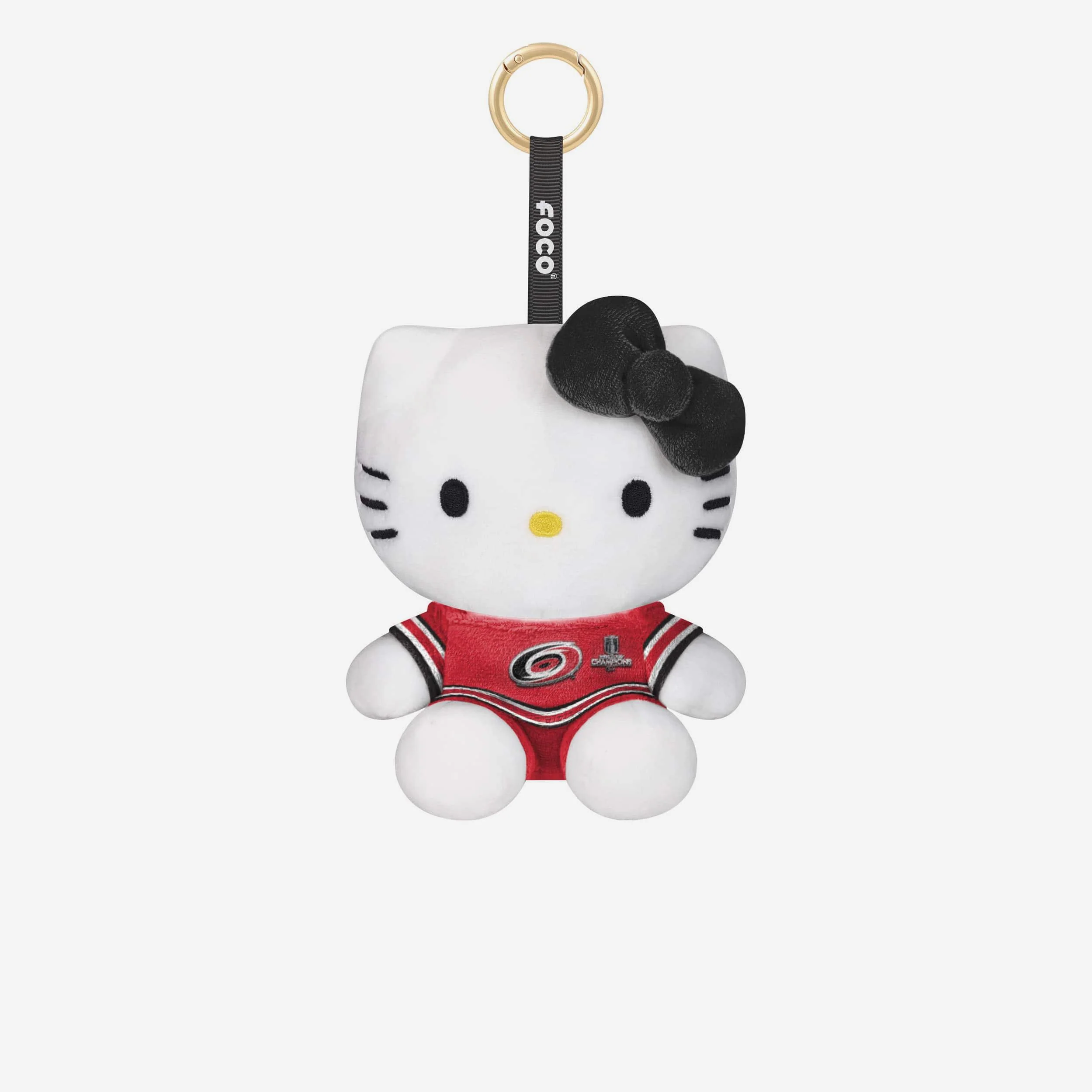 Carolina Hurricanes 2026 Stanley Cup Champions Seated Plush Hello Kitty® Bag Charm Keychain