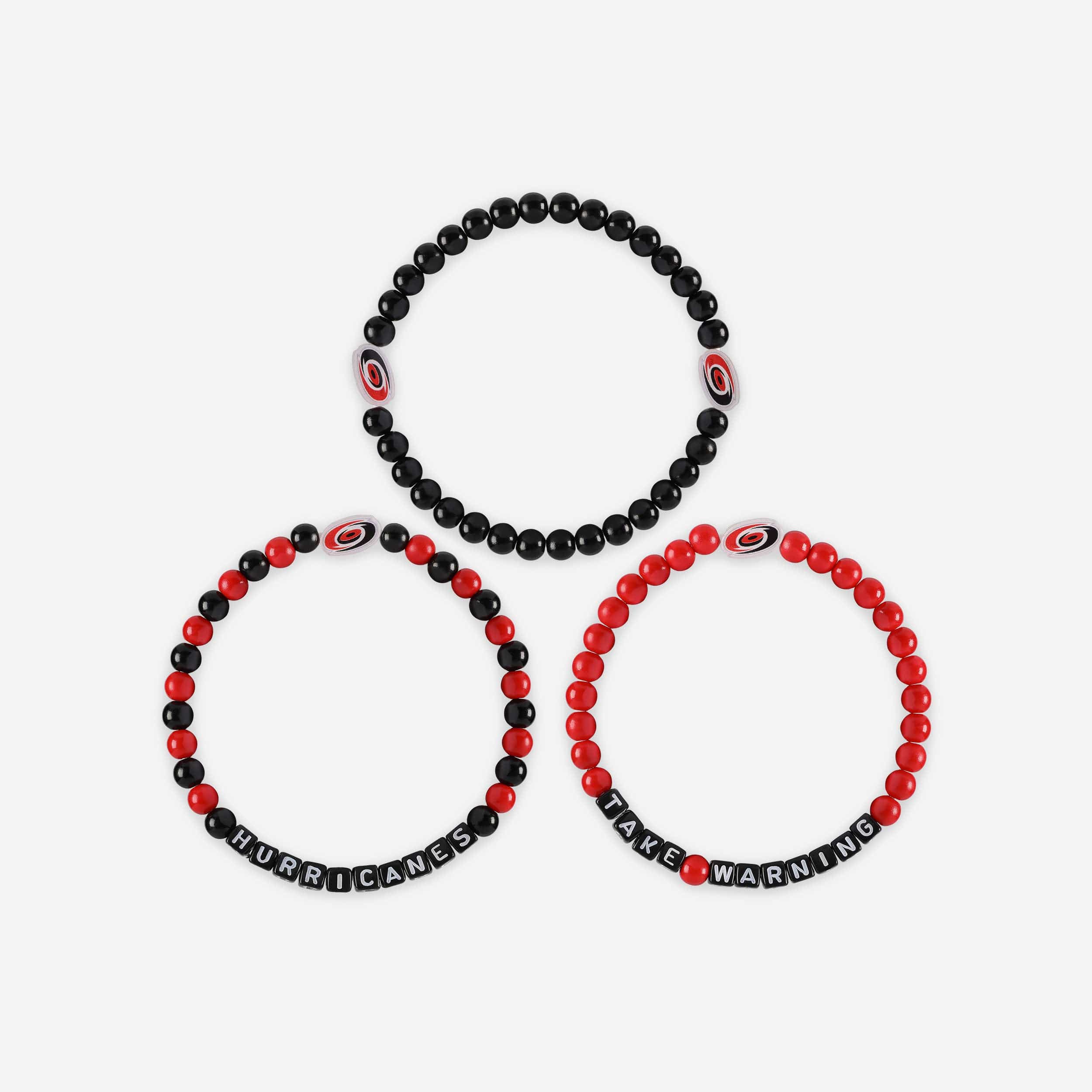 Carolina Hurricanes 3 Pack Beaded Friendship Bracelet - Image 2