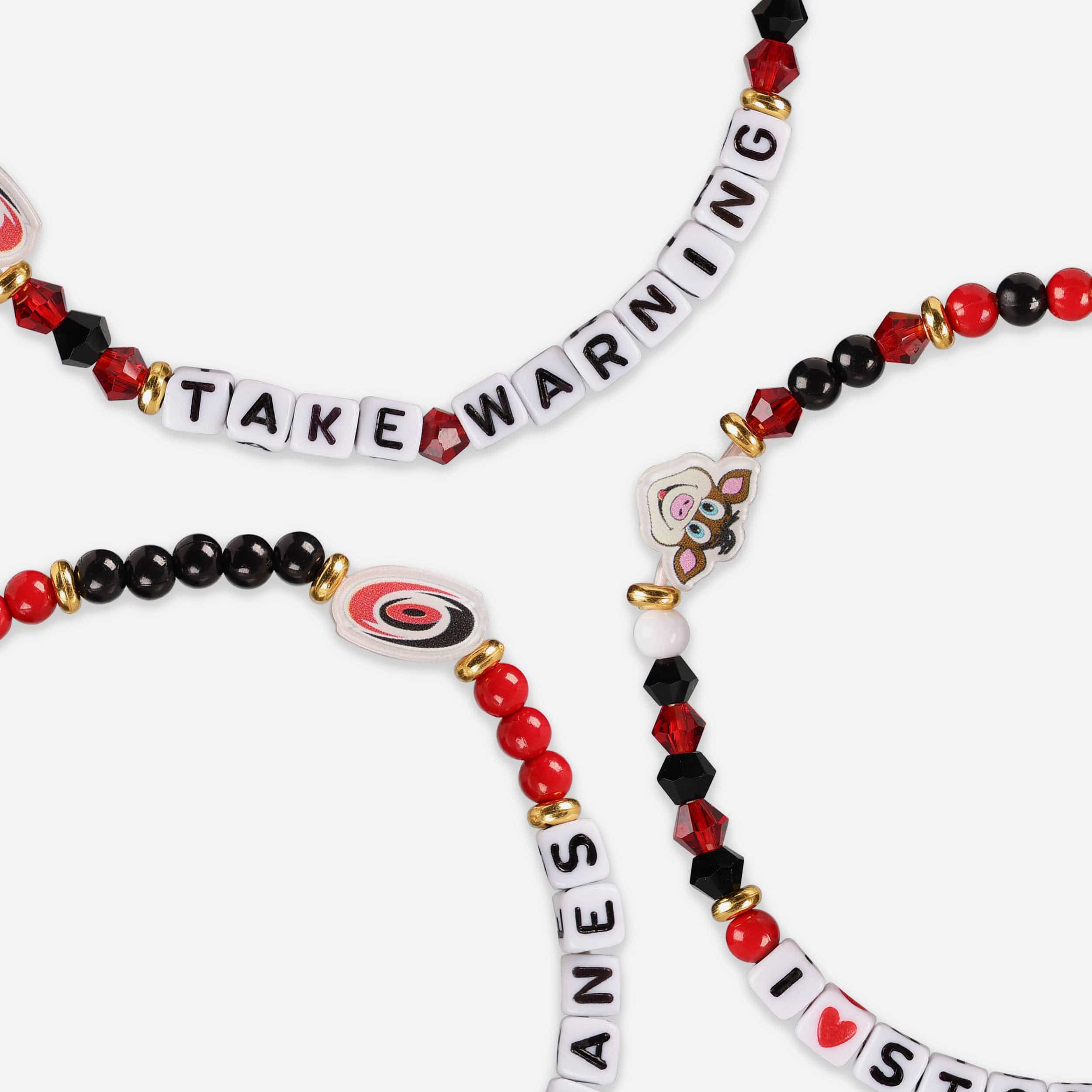 Carolina Hurricanes 3 Pack Friendship Bracelet - Image 2