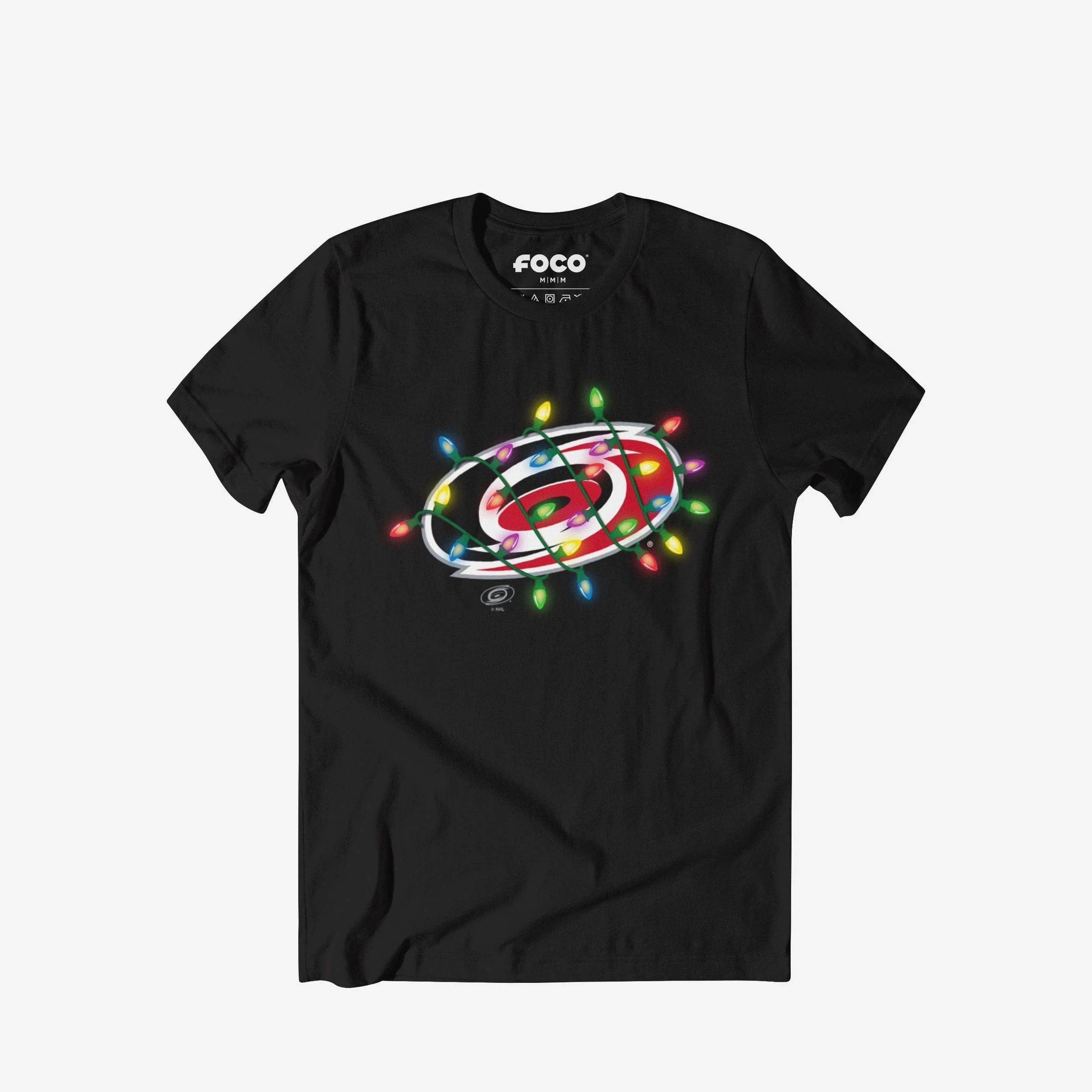 Carolina Hurricanes Primary Logo Holiday Lights T-Shirt