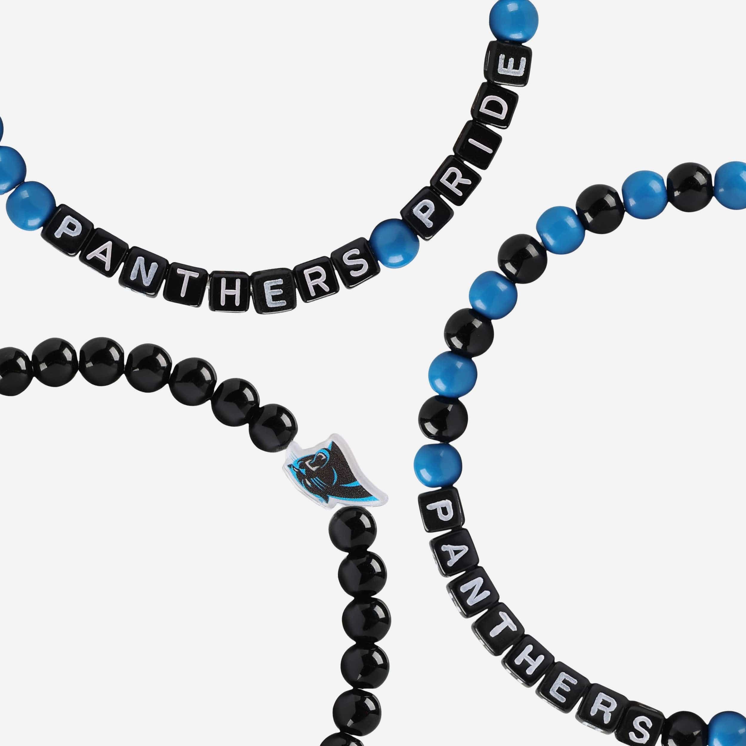 Carolina Panthers 3 Pack Beaded Friendship Bracelet - Image 2