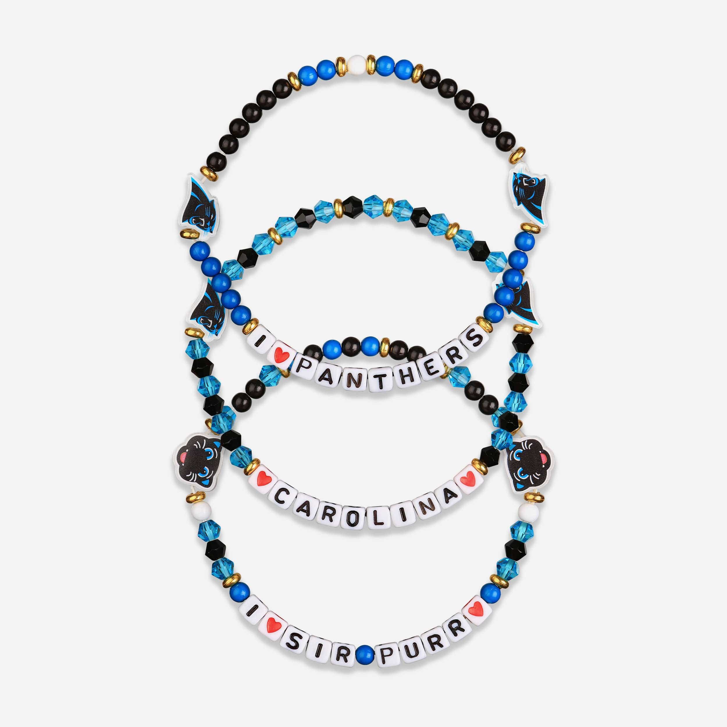 Carolina Panthers 3 Pack Friendship Bracelet