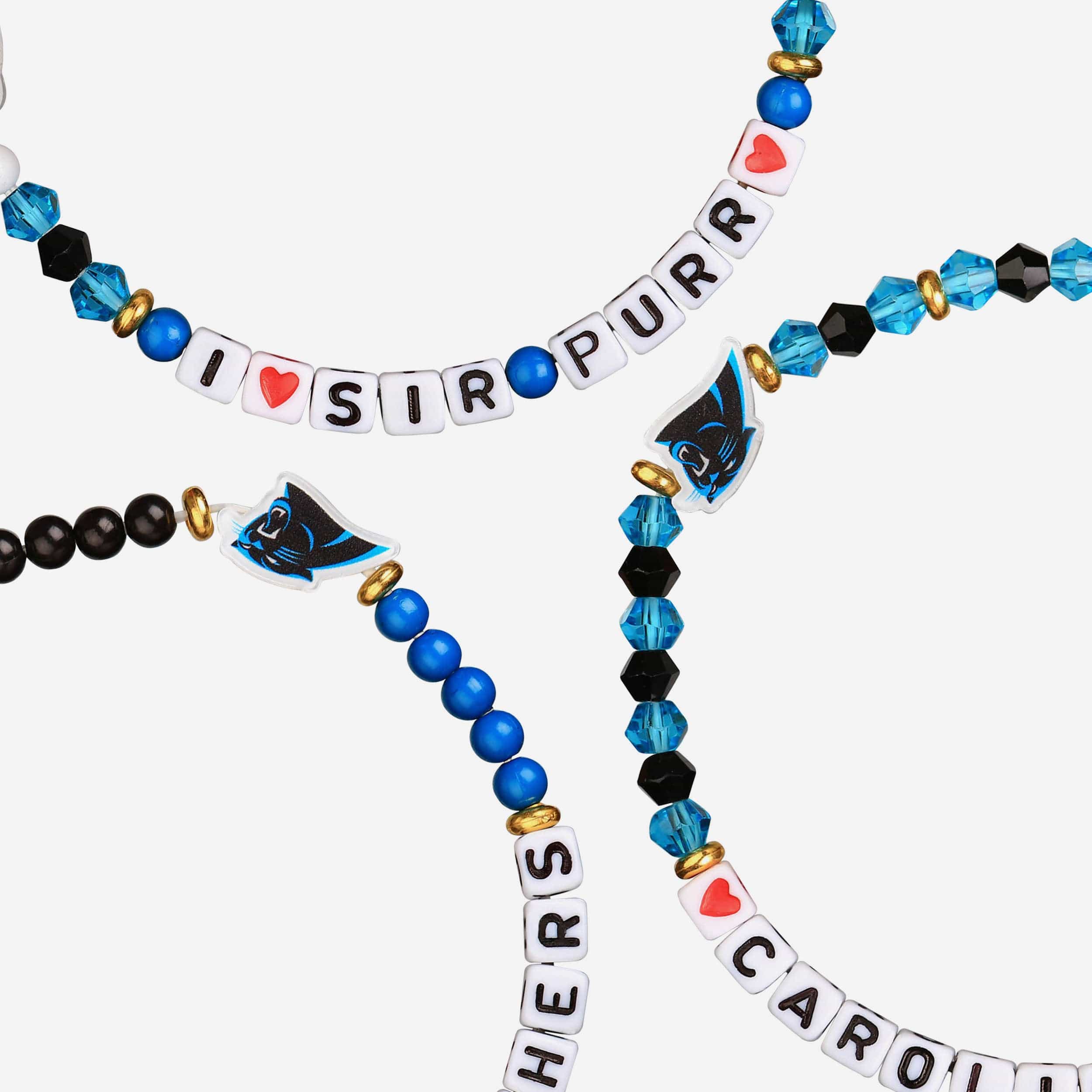 Carolina Panthers 3 Pack Friendship Bracelet - Image 2