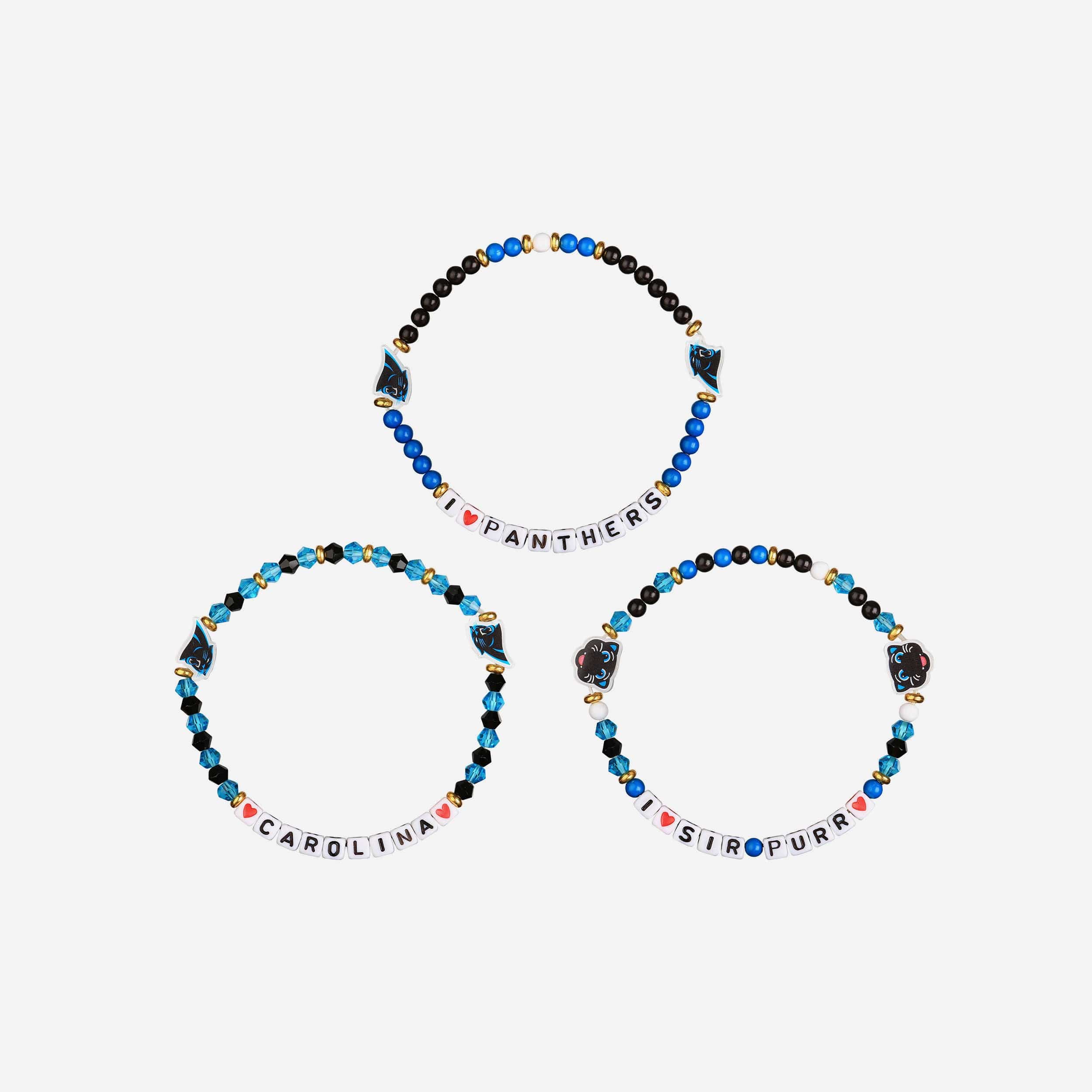 Carolina Panthers 3 Pack Friendship Bracelet - Image 3
