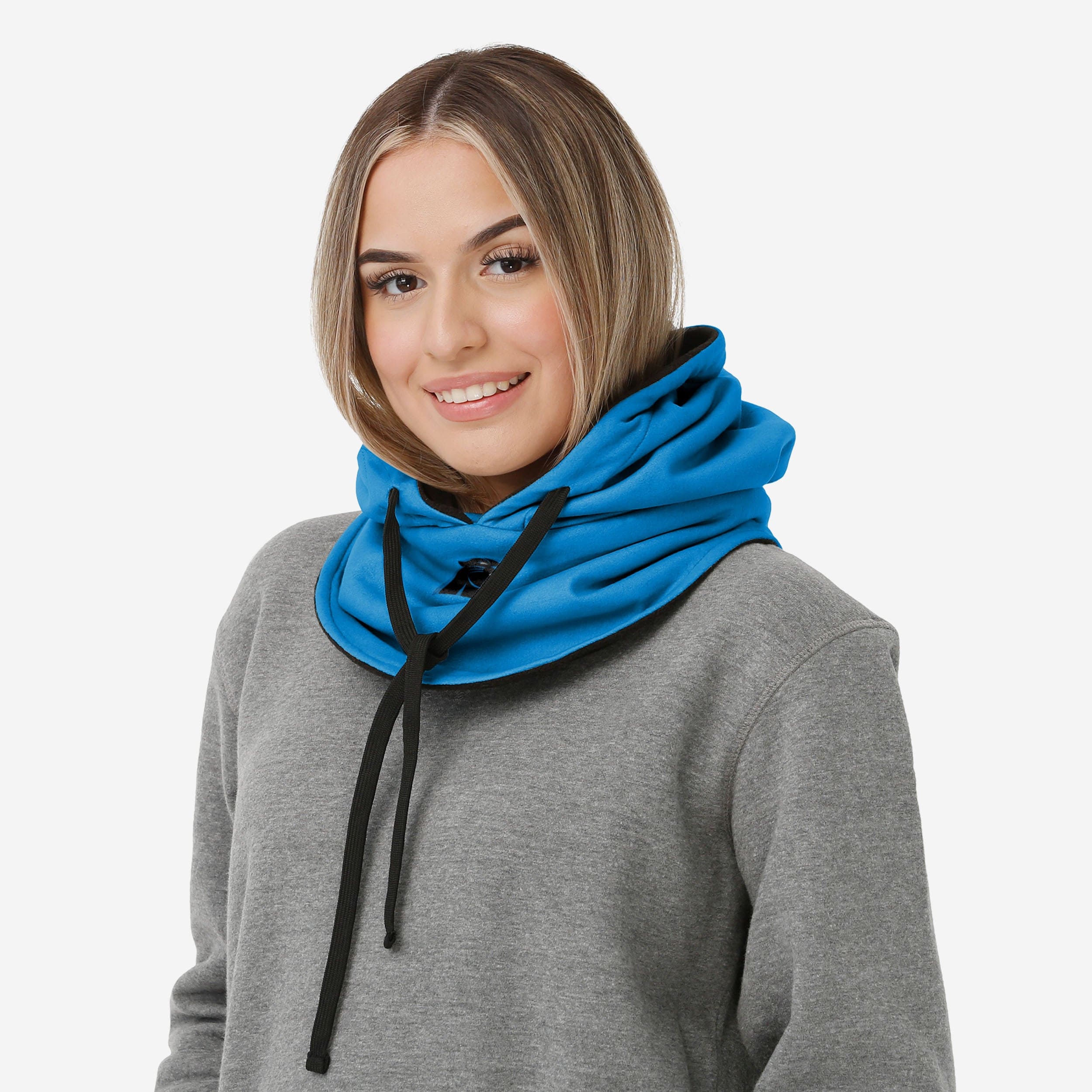Carolina Panthers Alternate Team Color Drawstring Hooded Gaiter - Image 4