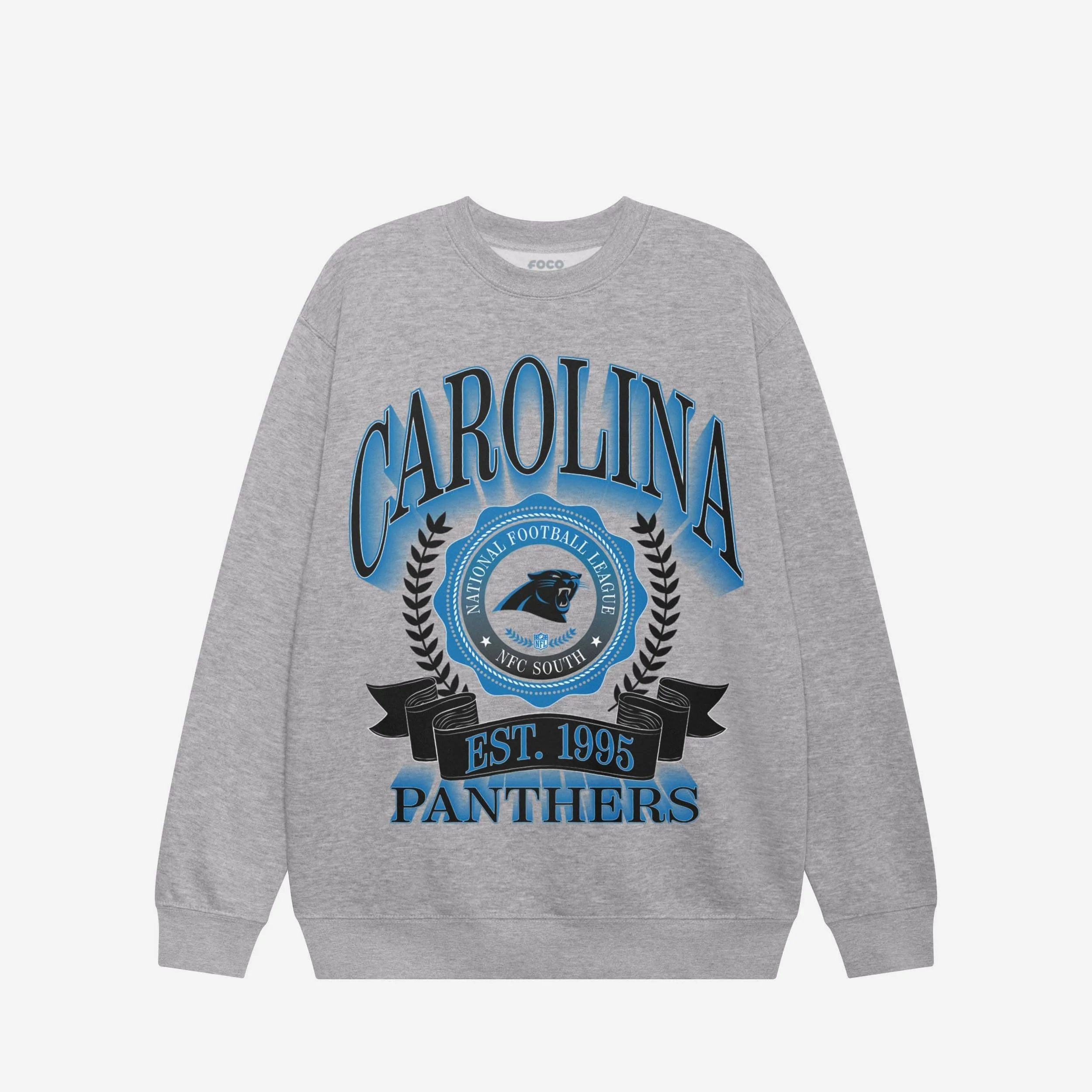 Carolina Panthers Banner Crest Crew Neck Sweatshirt