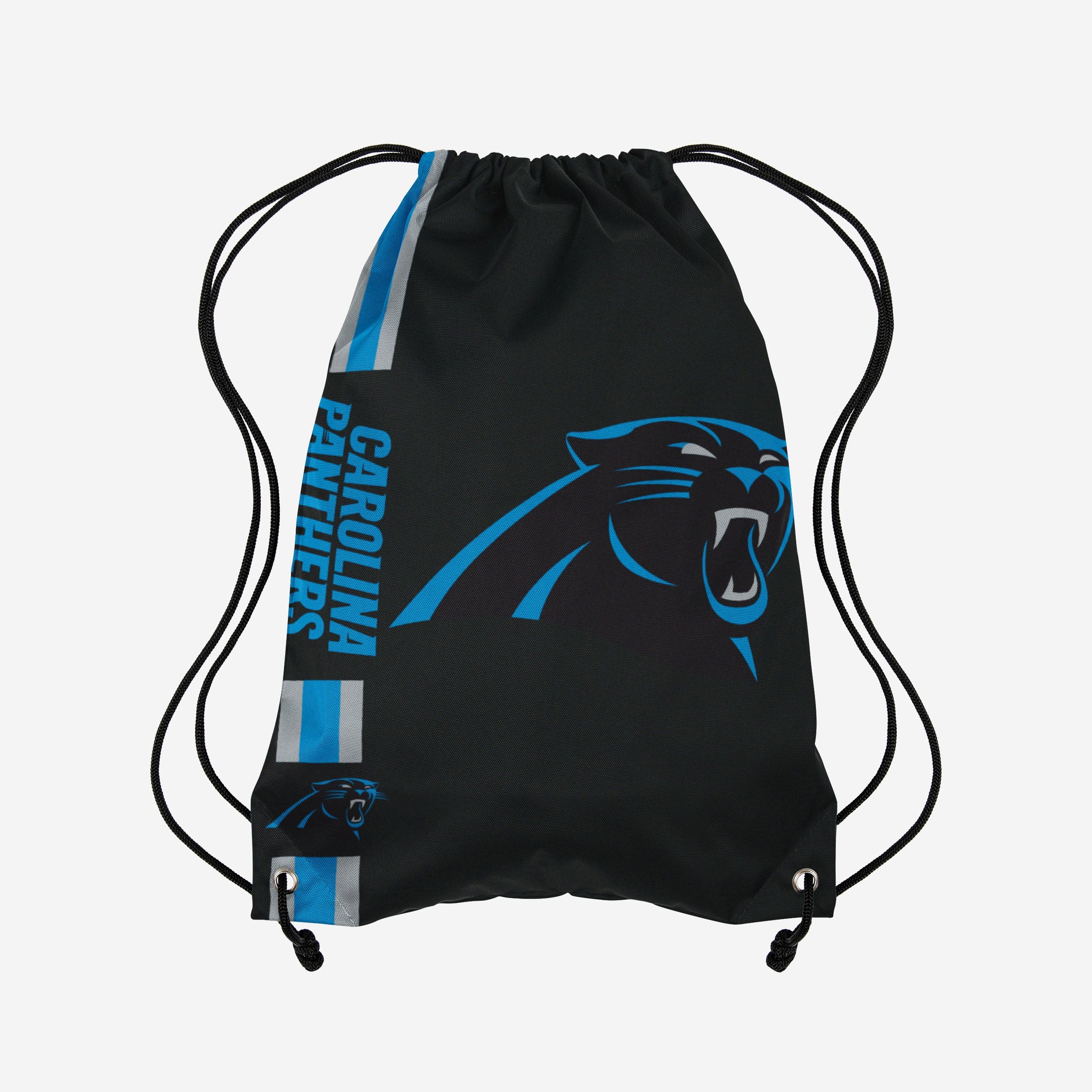 Carolina Panthers Big Logo Side Stripe Drawstring Backpack