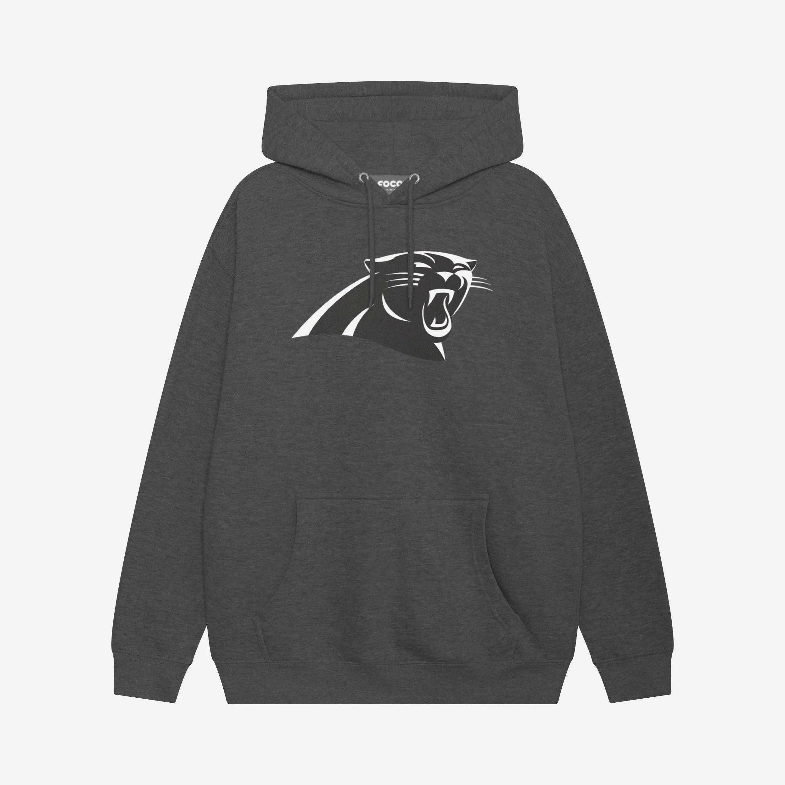 Carolina Panthers Black & White Primary Logo Hoodie