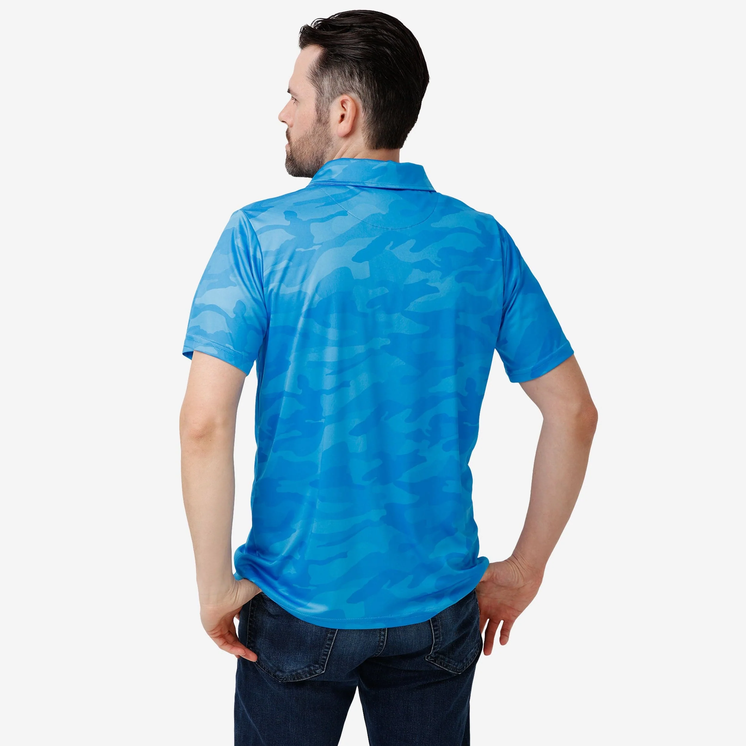 Carolina Panthers Color Camo Polyester Polo - Image 2