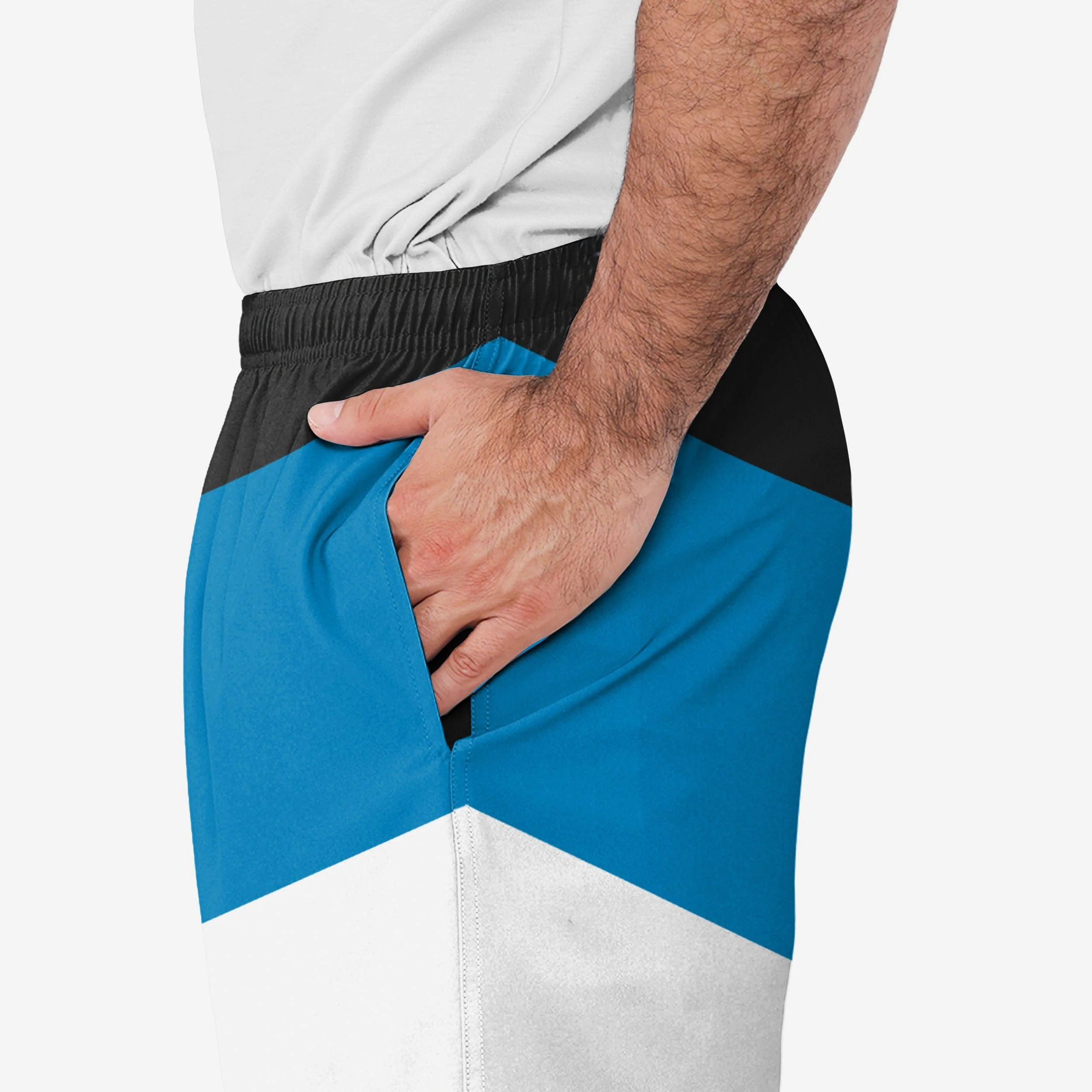 Carolina Panthers Colorblock Double Down Liner Training Shorts - Image 4