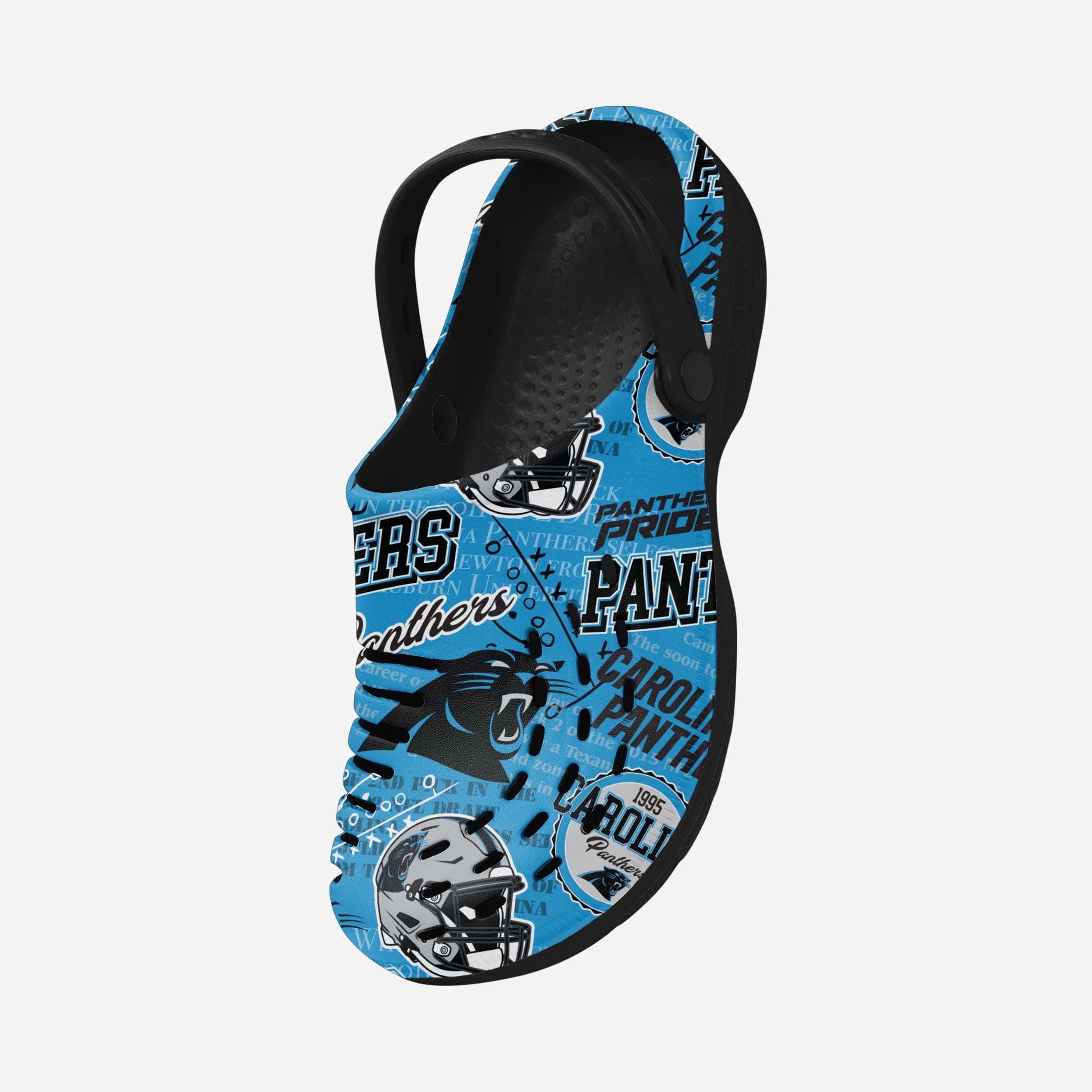 Carolina Panthers Historic Print Clog With Strap - Image 2
