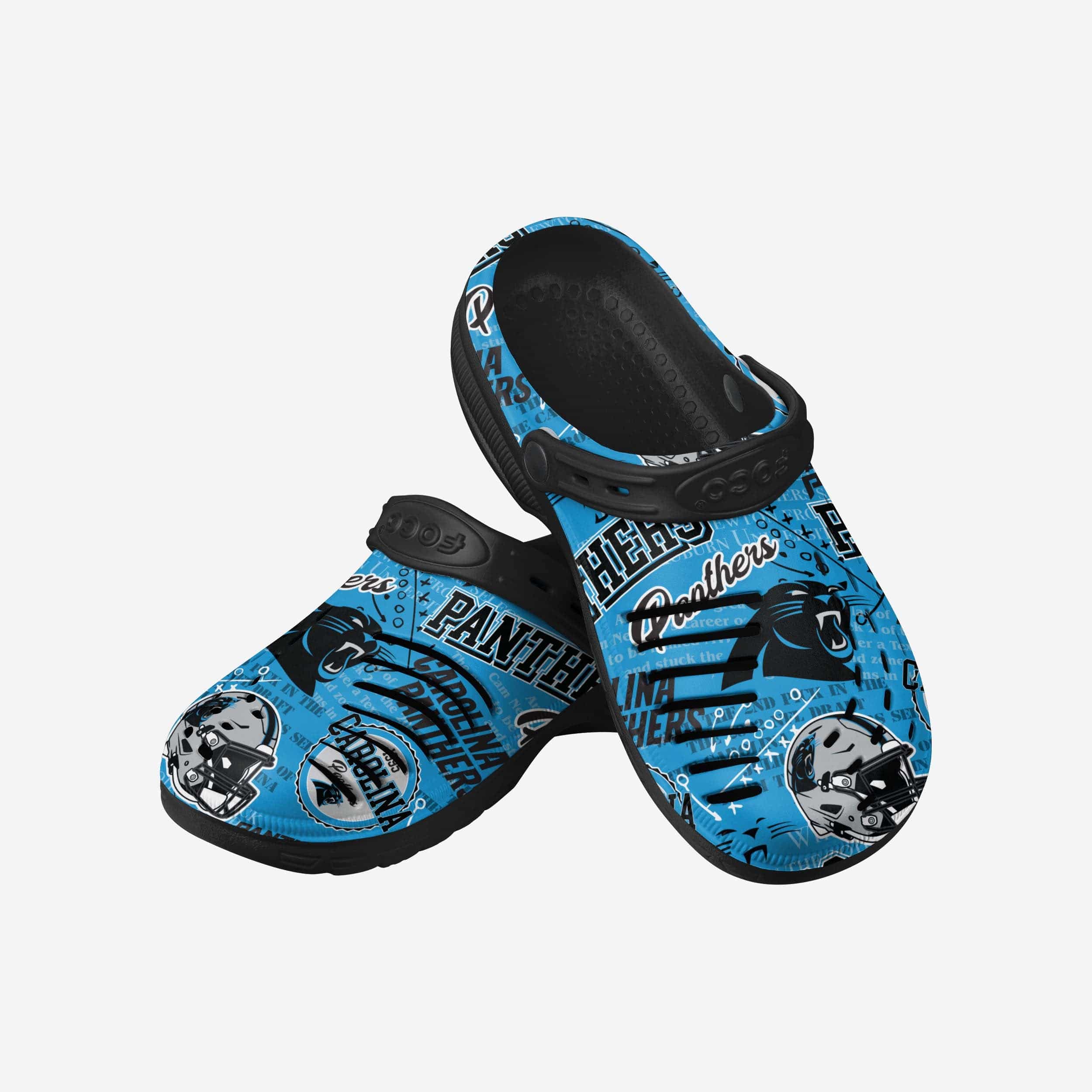 Carolina Panthers Historic Print Clog With Strap - Image 3