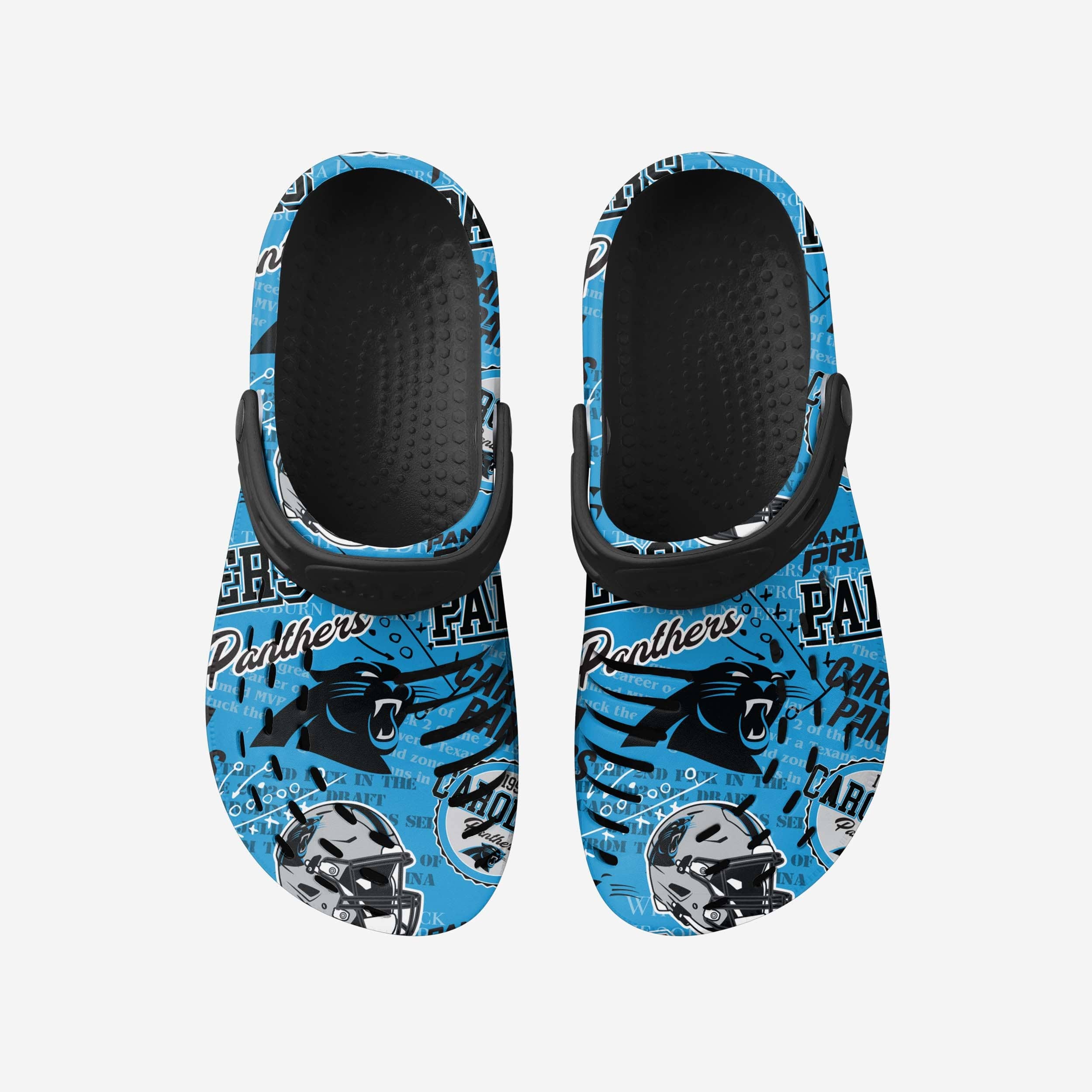 Carolina Panthers Historic Print Clog With Strap - Image 4
