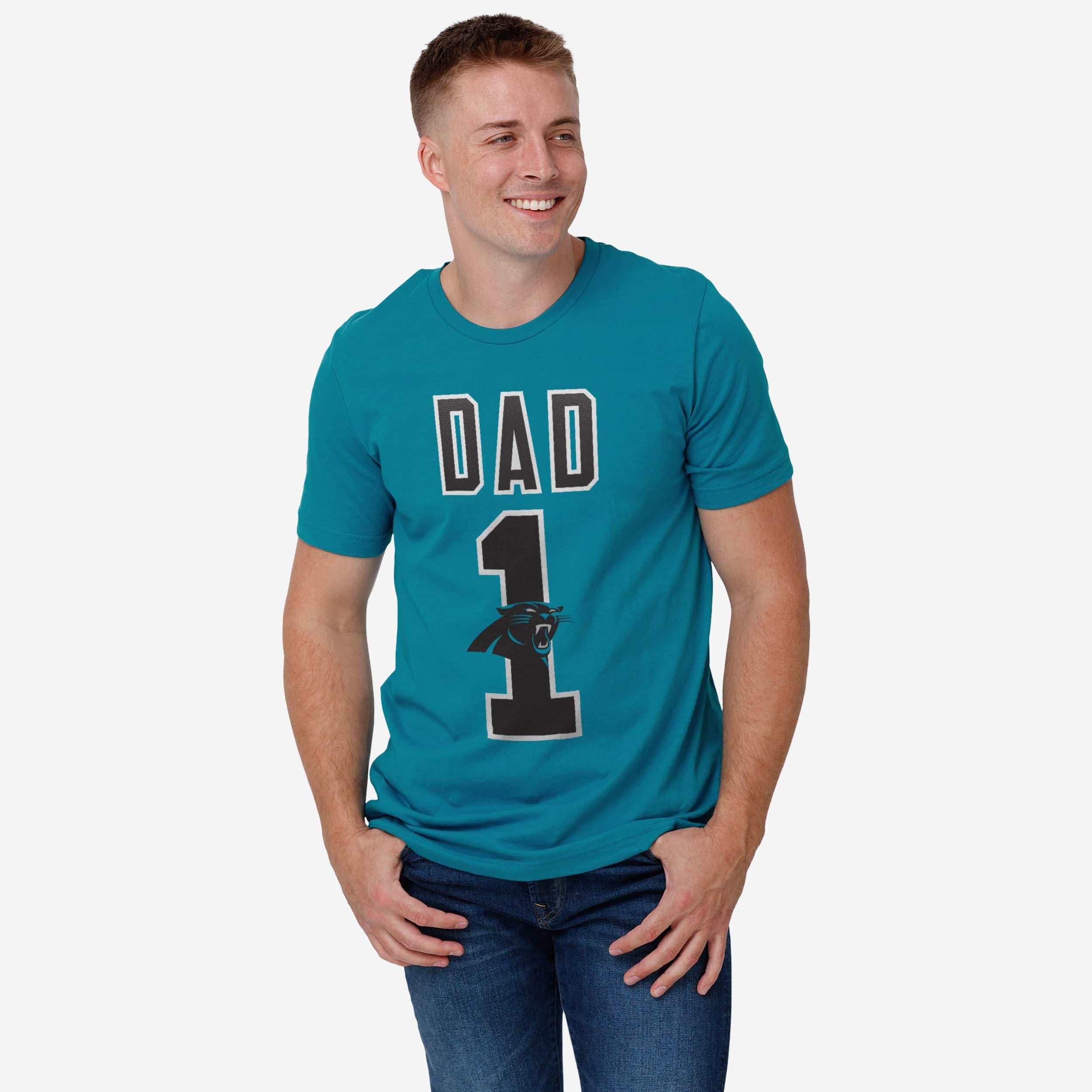 Carolina Panthers Number 1 Dad T-Shirt - Image 2