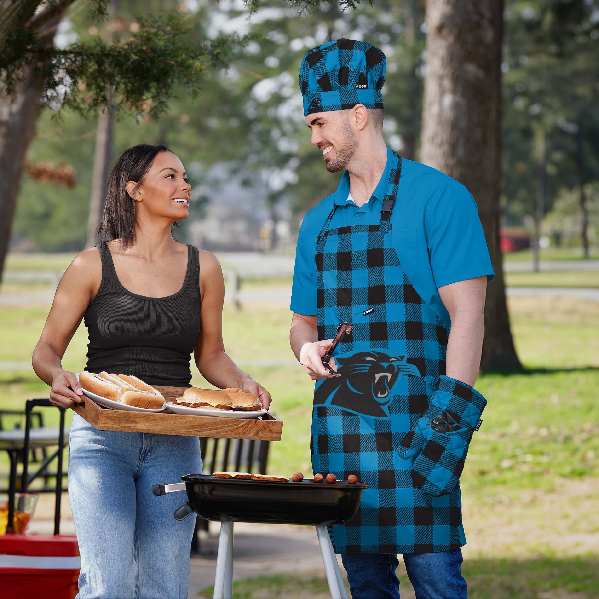 Carolina Panthers Plaid Chef Set - Image 5