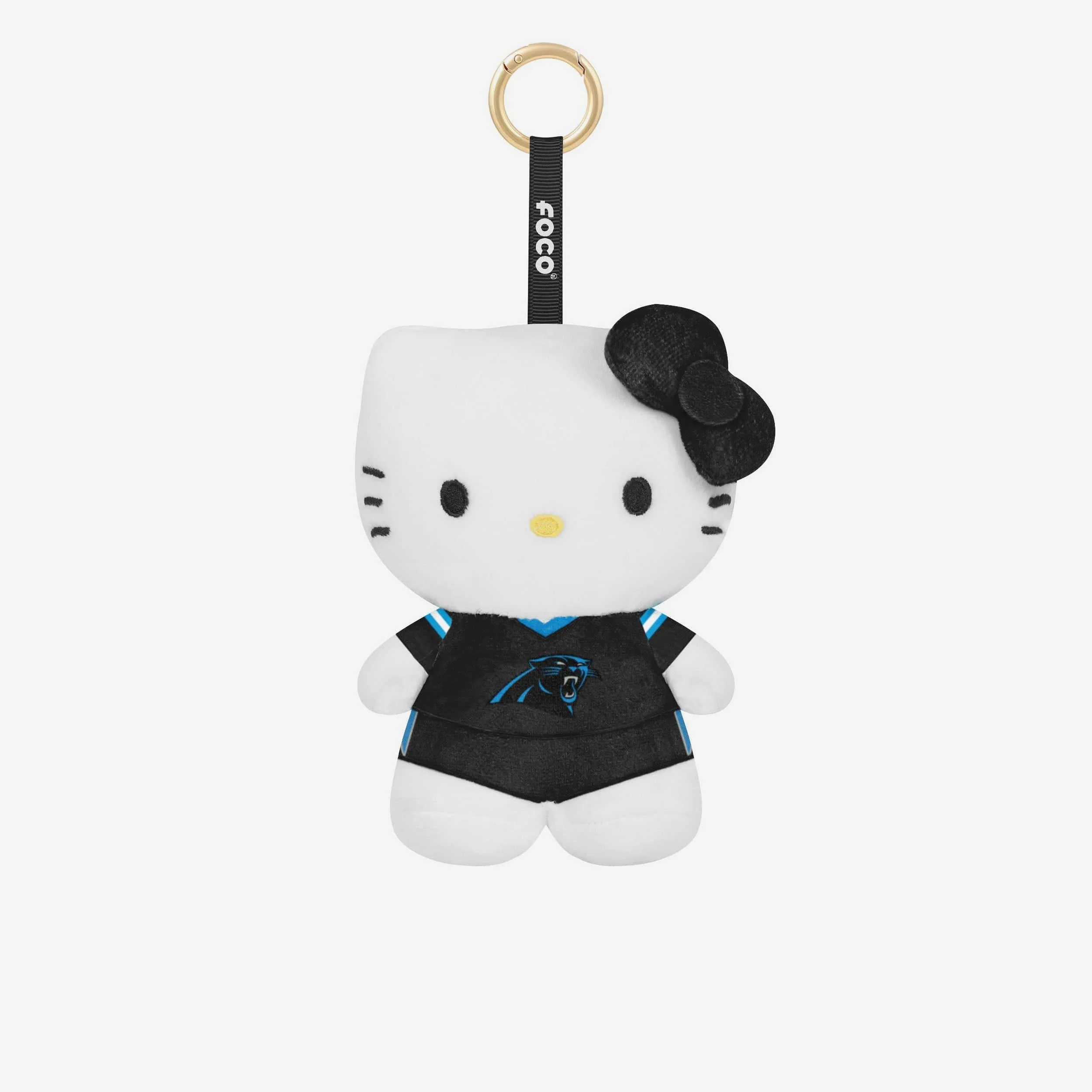 Carolina Panthers Plush Hello Kitty® Bag Charm Keychain