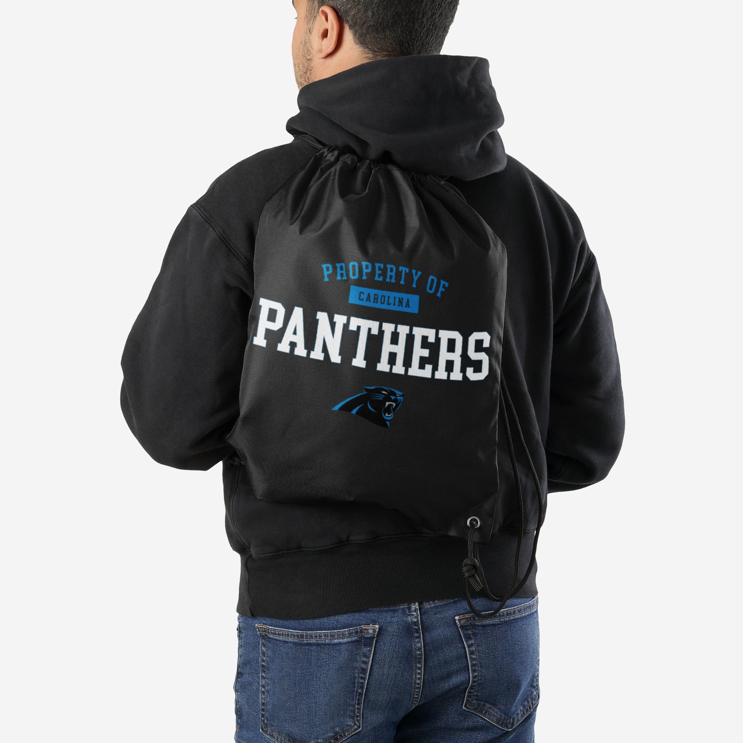 Carolina Panthers Property Of Drawstring Backpack - Image 2