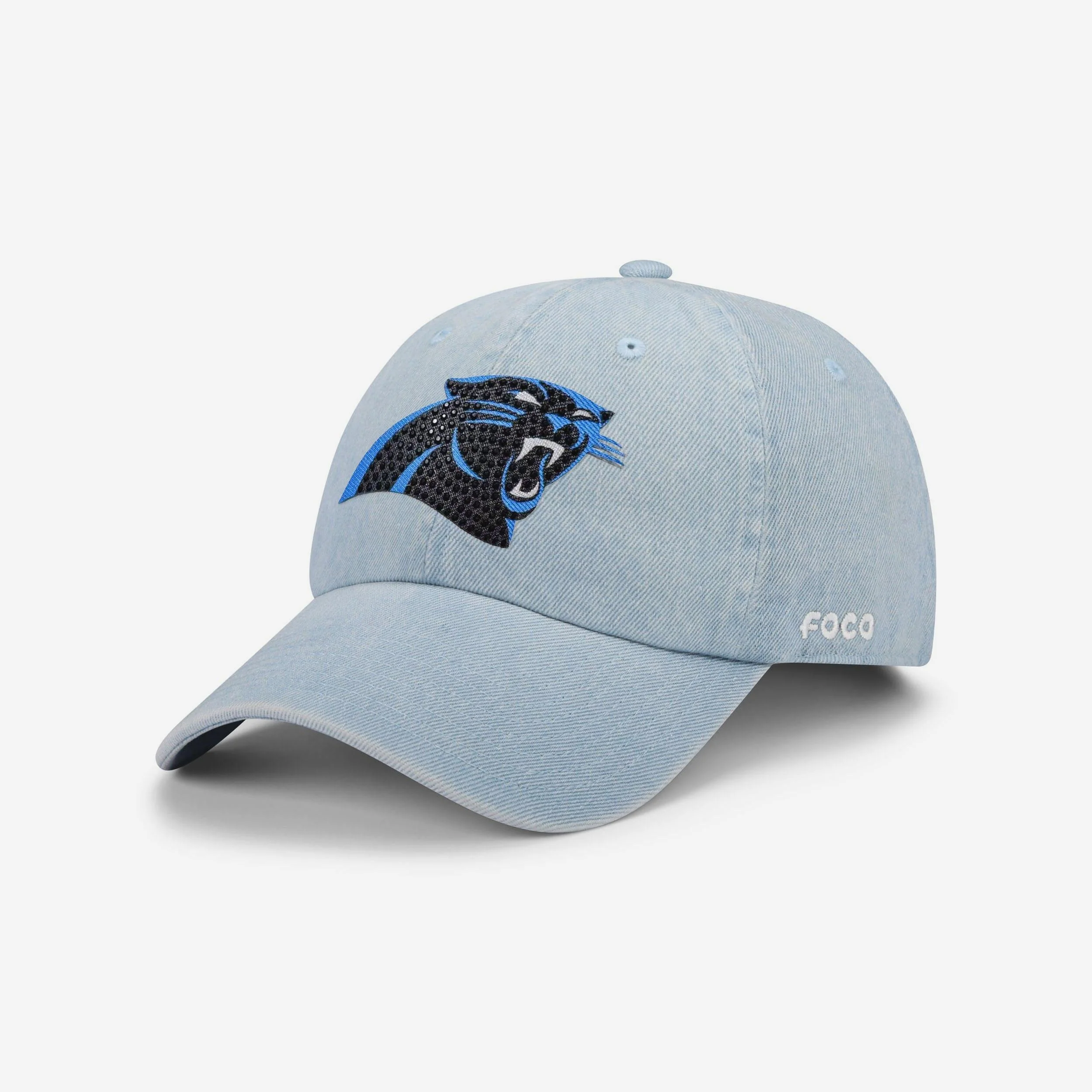 Carolina Panthers Rhinestone Logo Denim Casual Cap