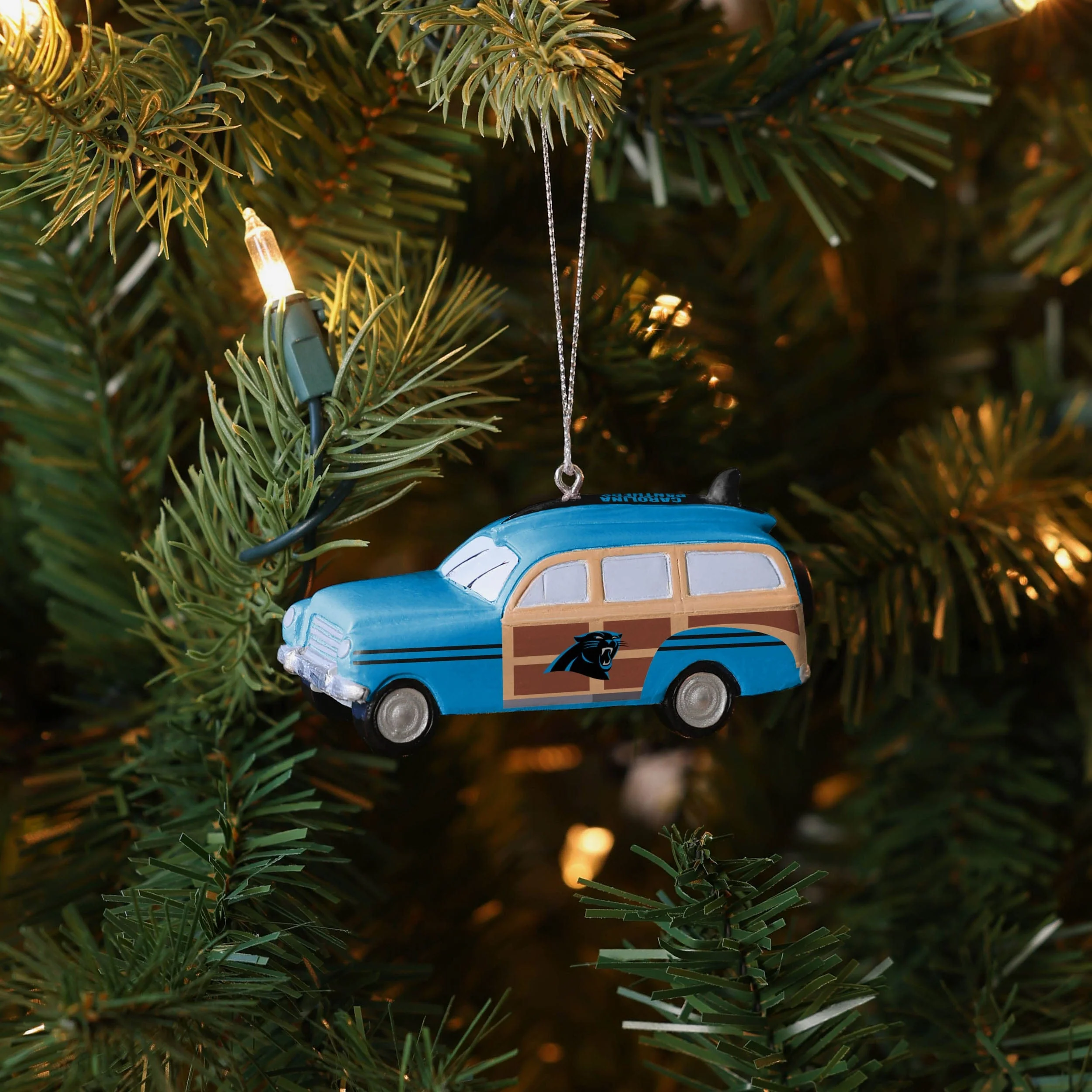 Carolina Panthers Station Wagon Ornament - Image 4