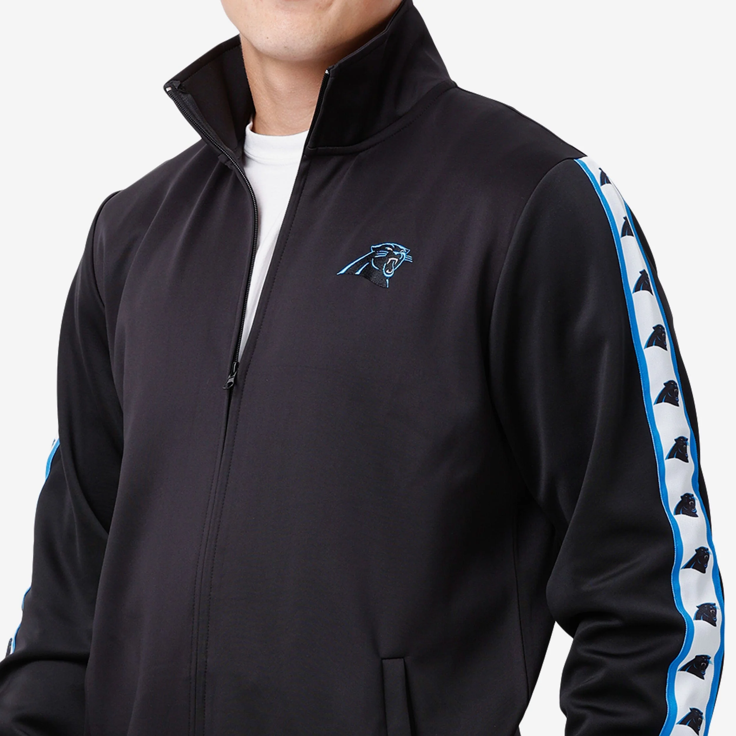Carolina Panthers Stripe Logo Track Jacket - Image 3