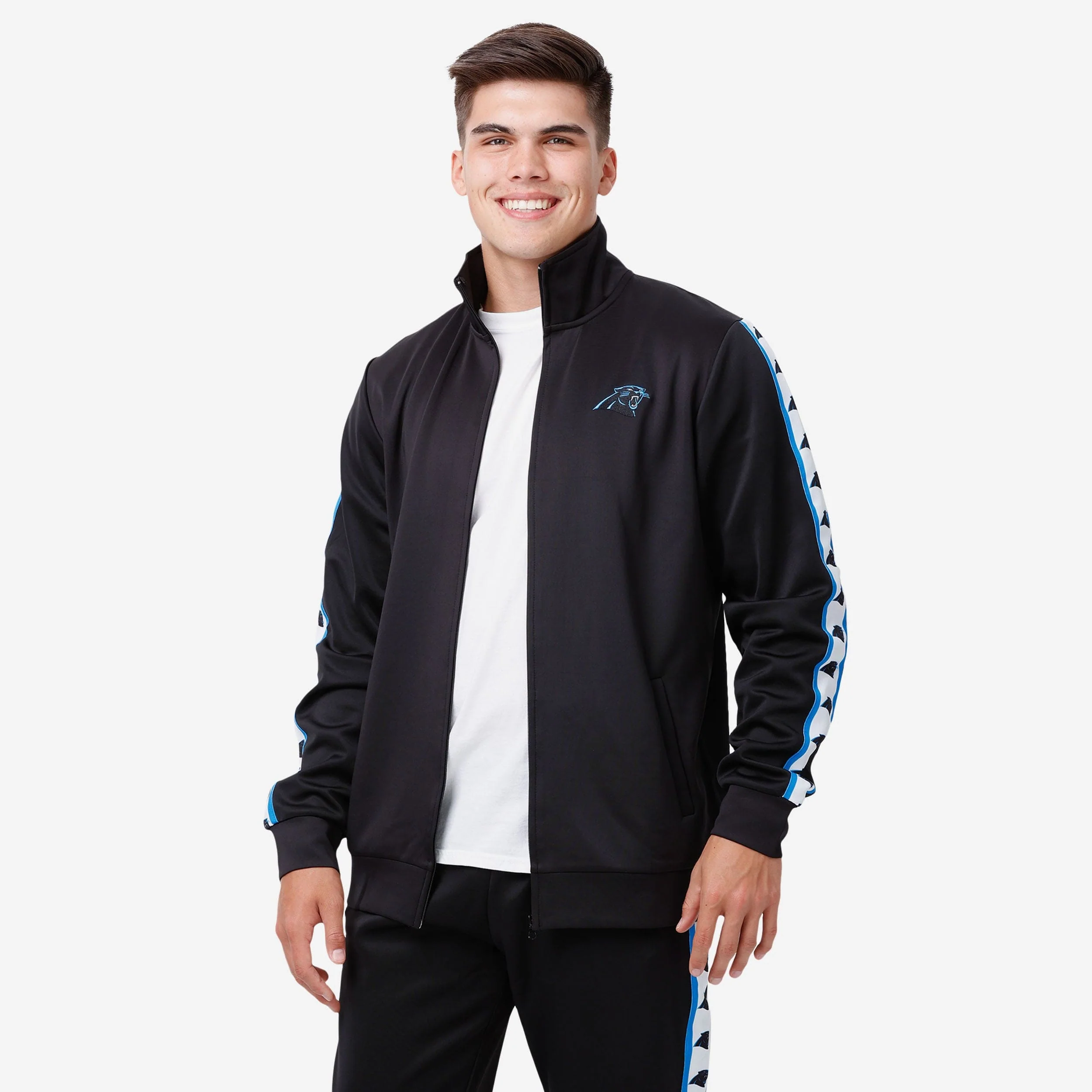 Carolina Panthers Stripe Logo Track Jacket - Image 5
