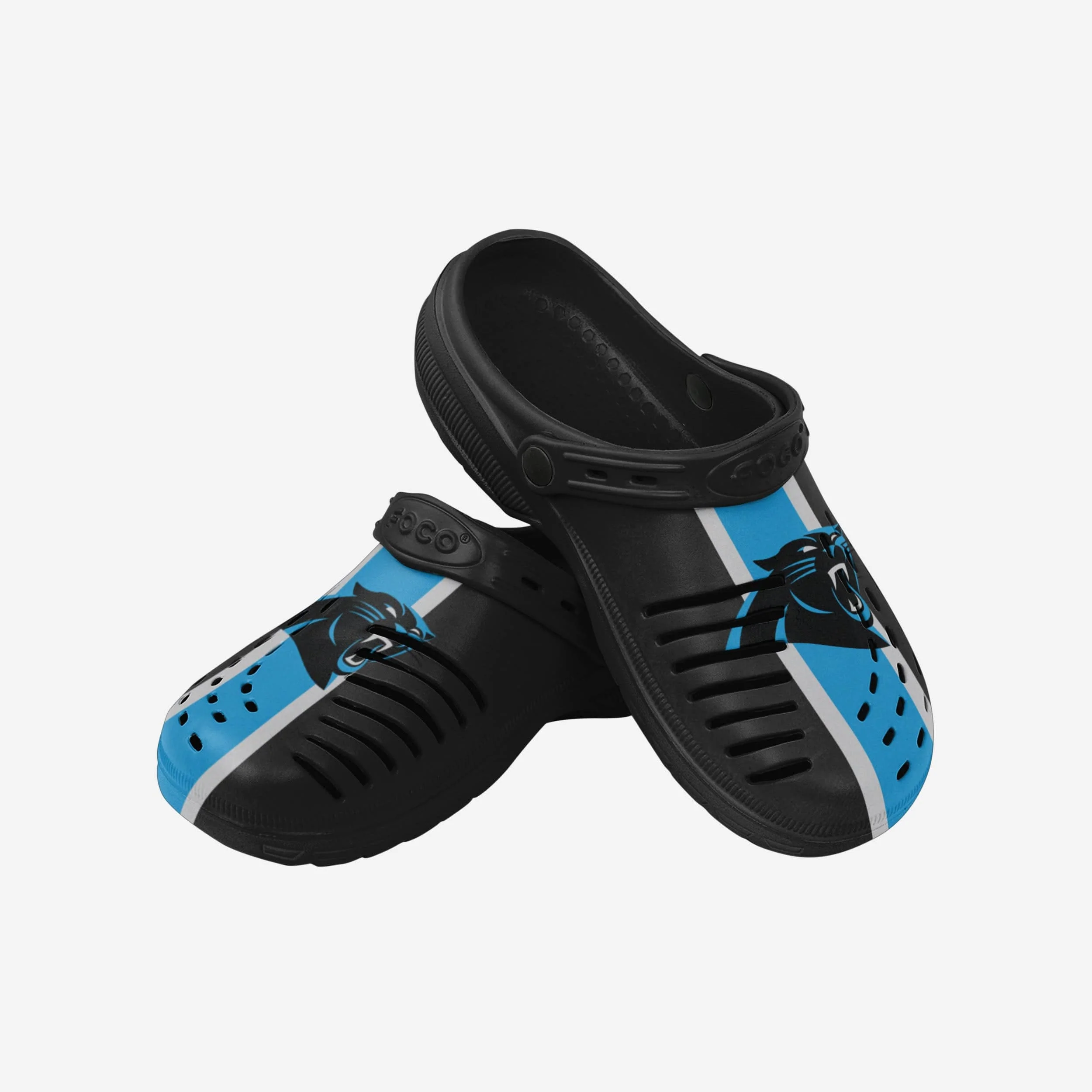 Carolina Panthers Team Stripe Clog With Strap - Image 3