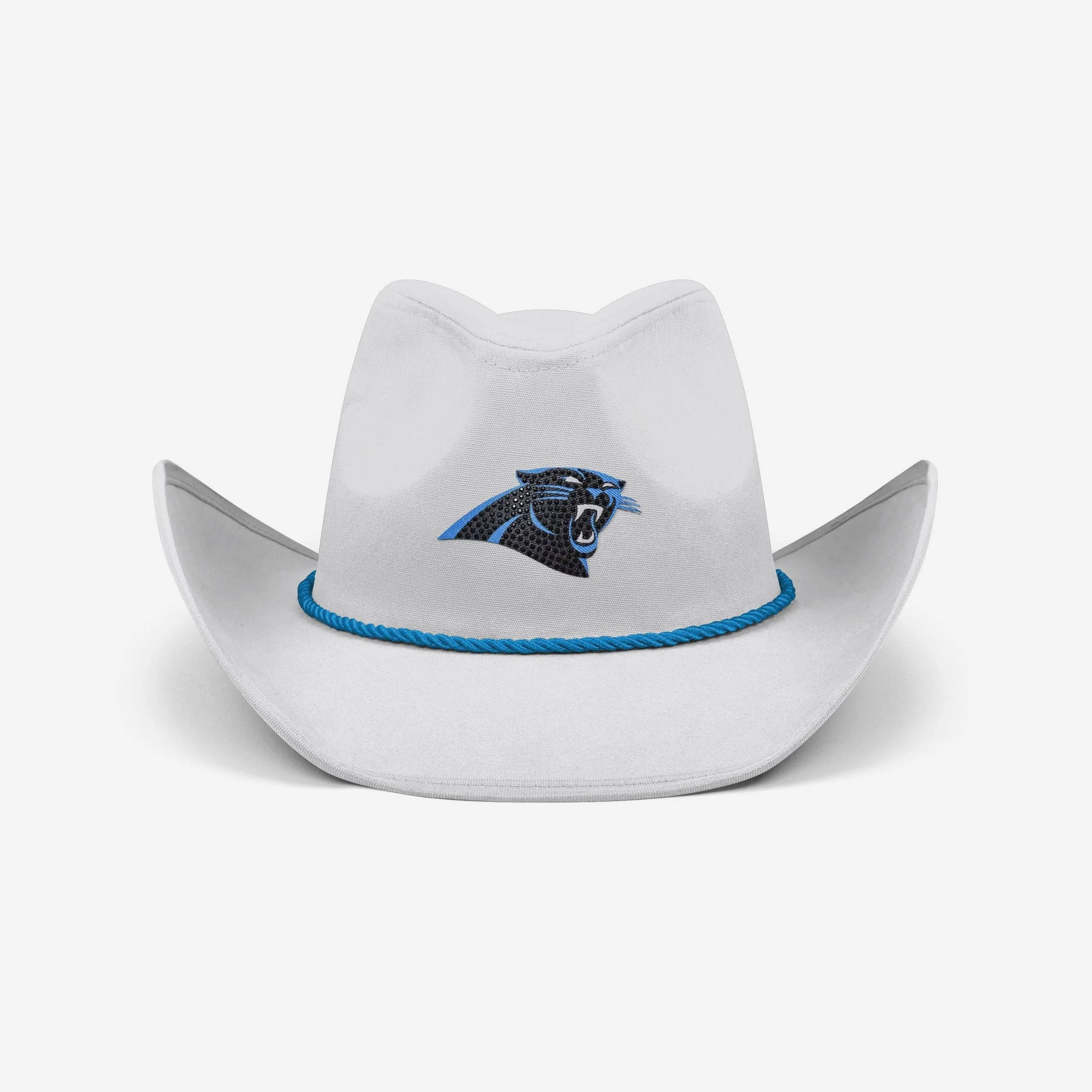 Carolina Panthers White Rhinestone Logo Cowboy Hat - Image 3