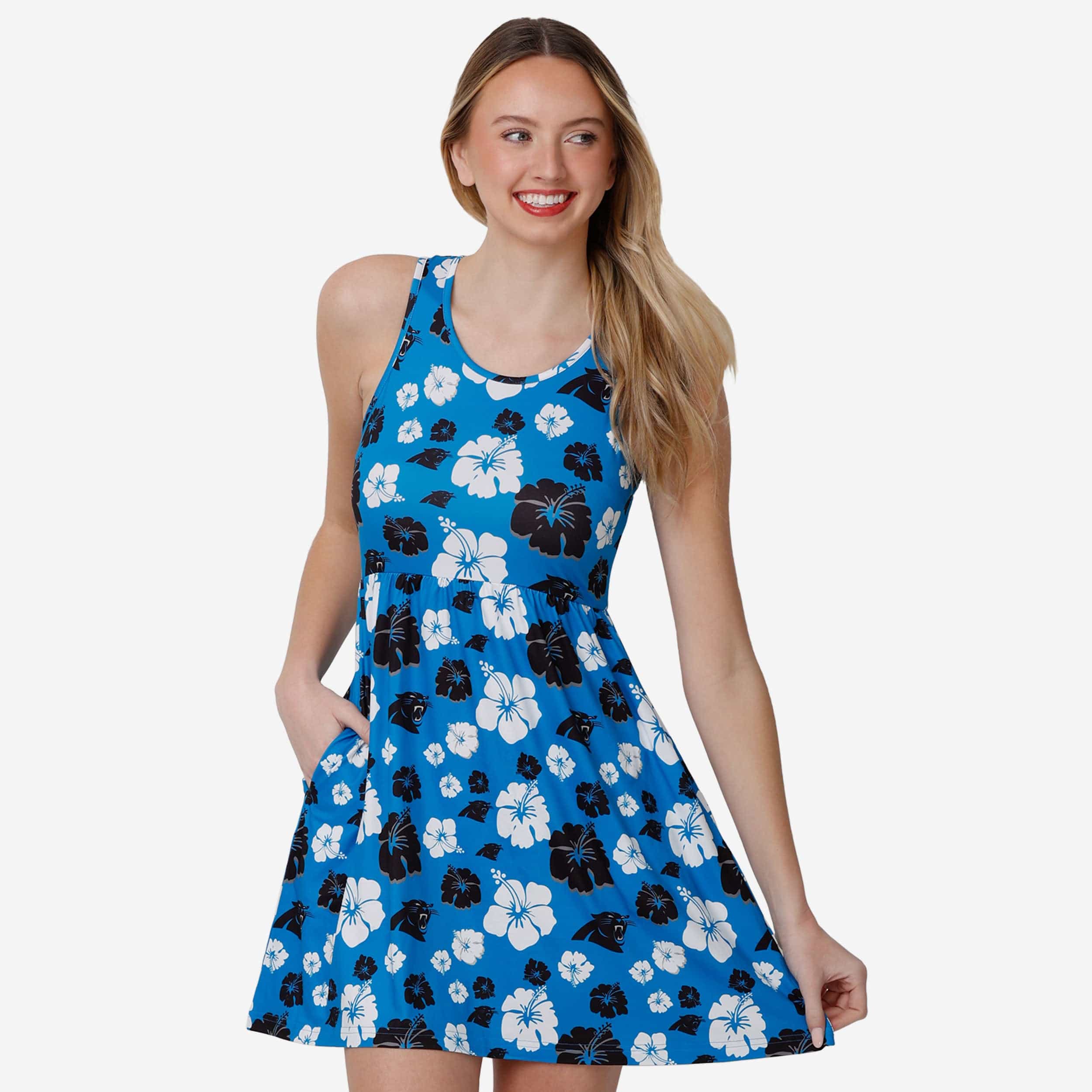 Carolina Panthers Womens Fan Favorite Floral Sundress