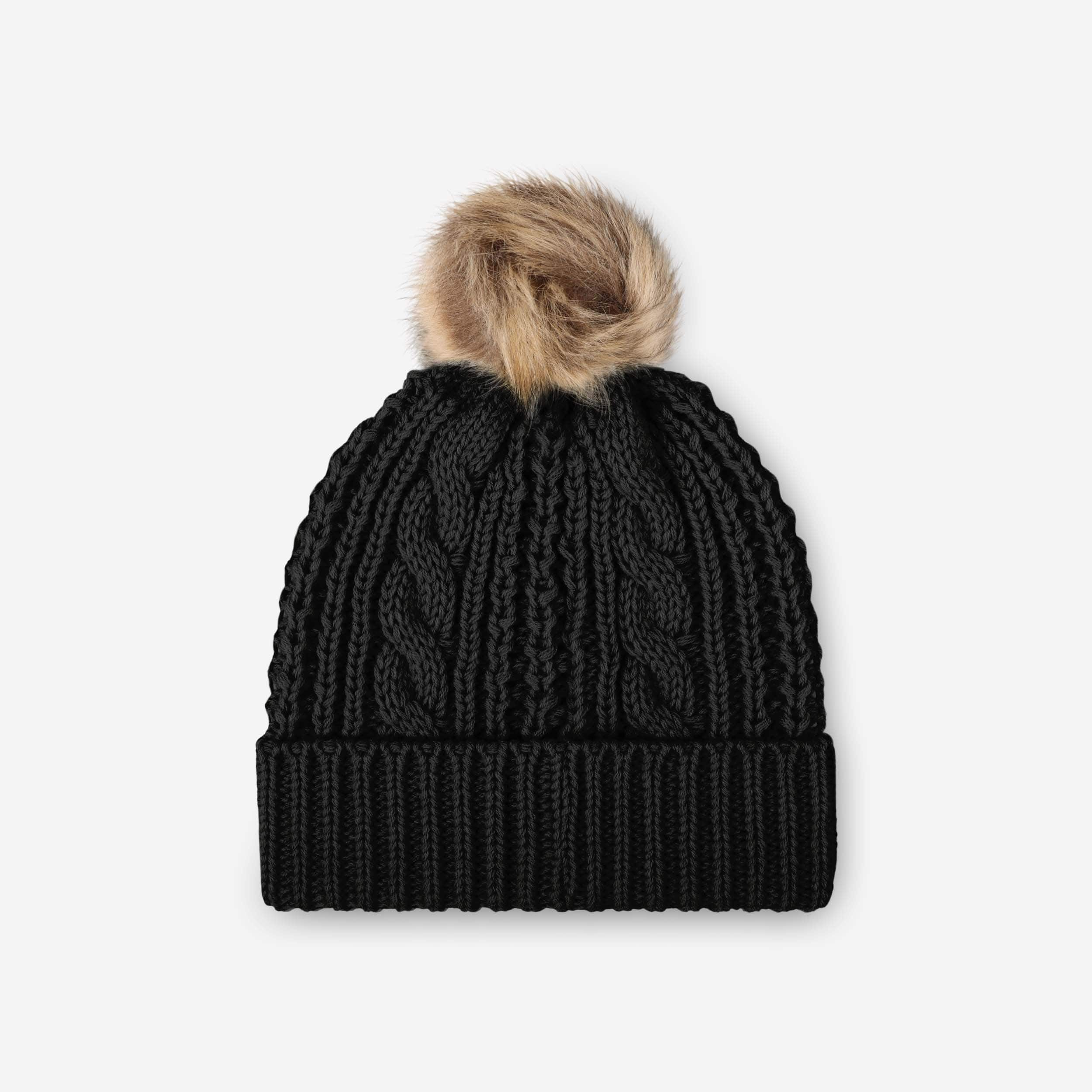 Carolina Panthers Womens Faux Fur Pom Beanie - Image 2