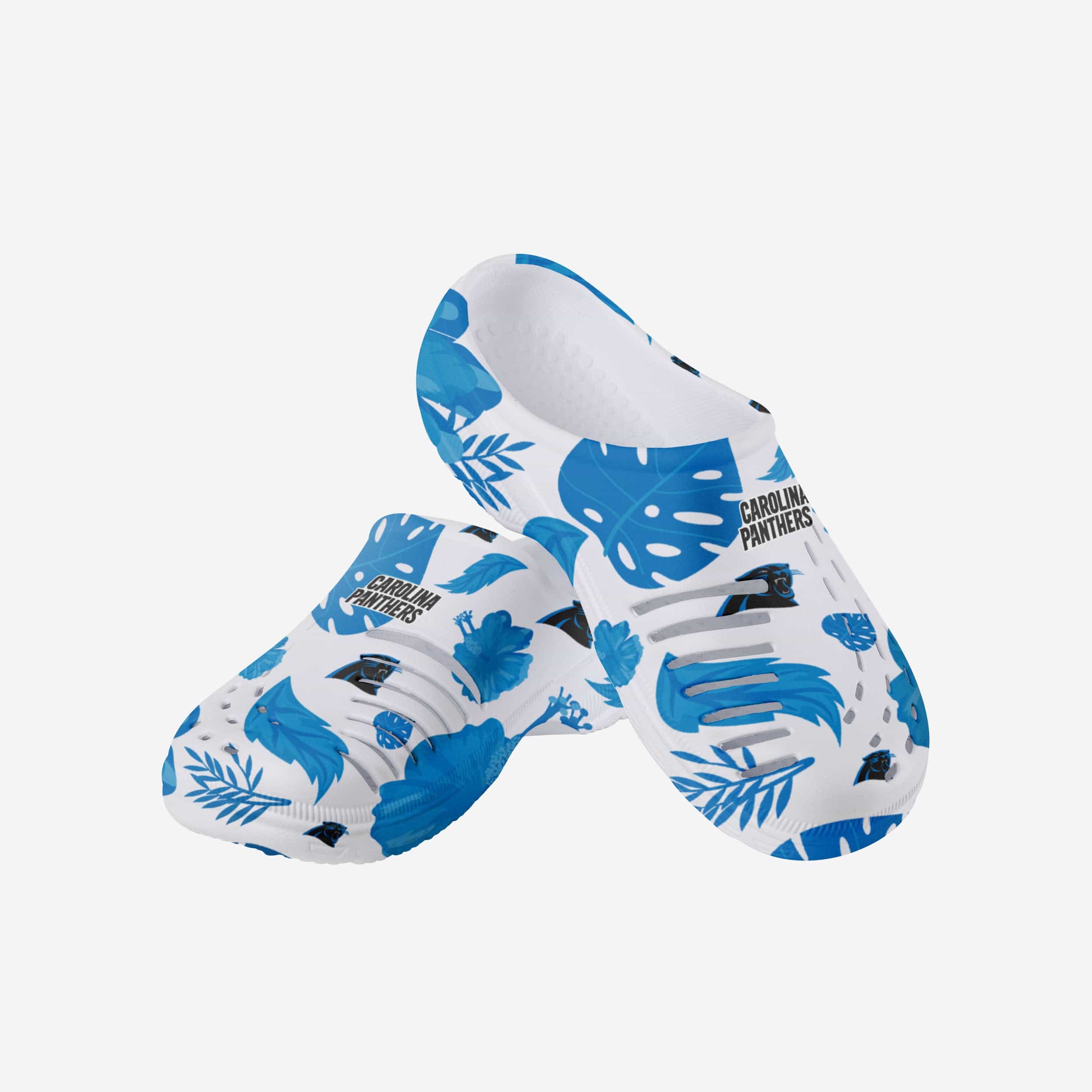 Carolina Panthers Womens Floral White Clog - Image 3