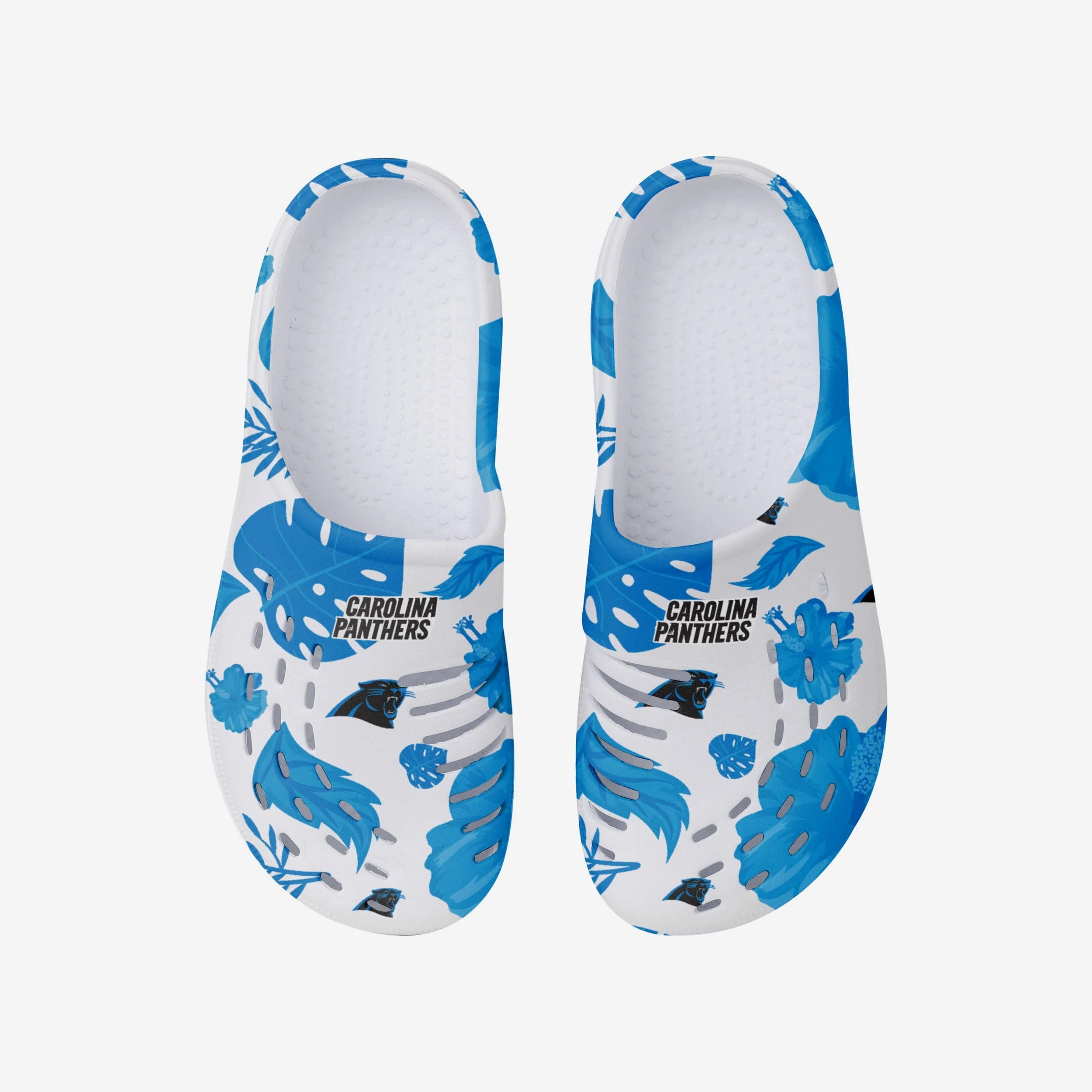 Carolina Panthers Womens Floral White Clog - Image 4