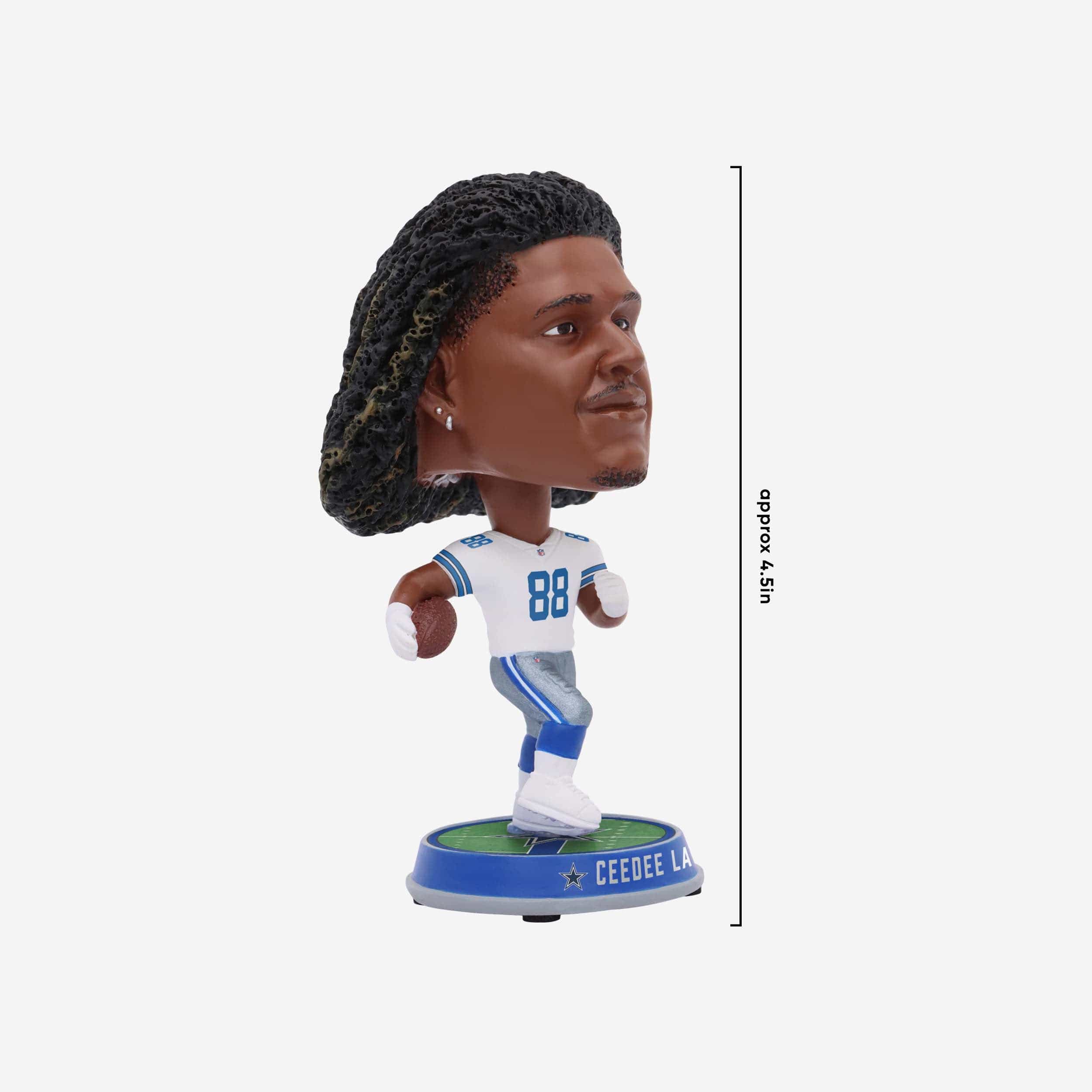 CeeDee Lamb Dallas Cowboys Field Stripe Mini Bighead Bobblehead - Image 4