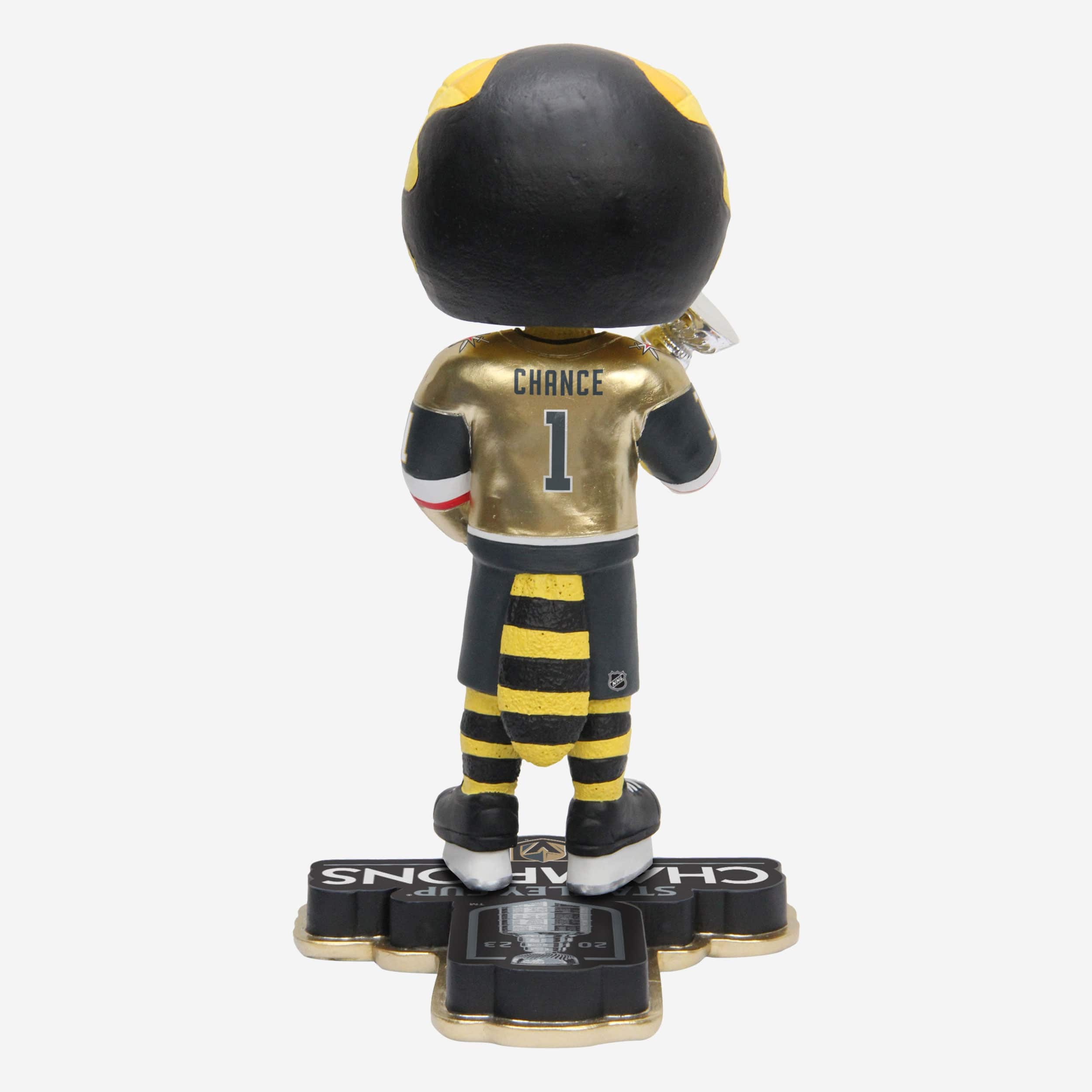 Chance Vegas Golden Knights 2023 Stanley Cup Champions Mascot Bobblehead - Image 2