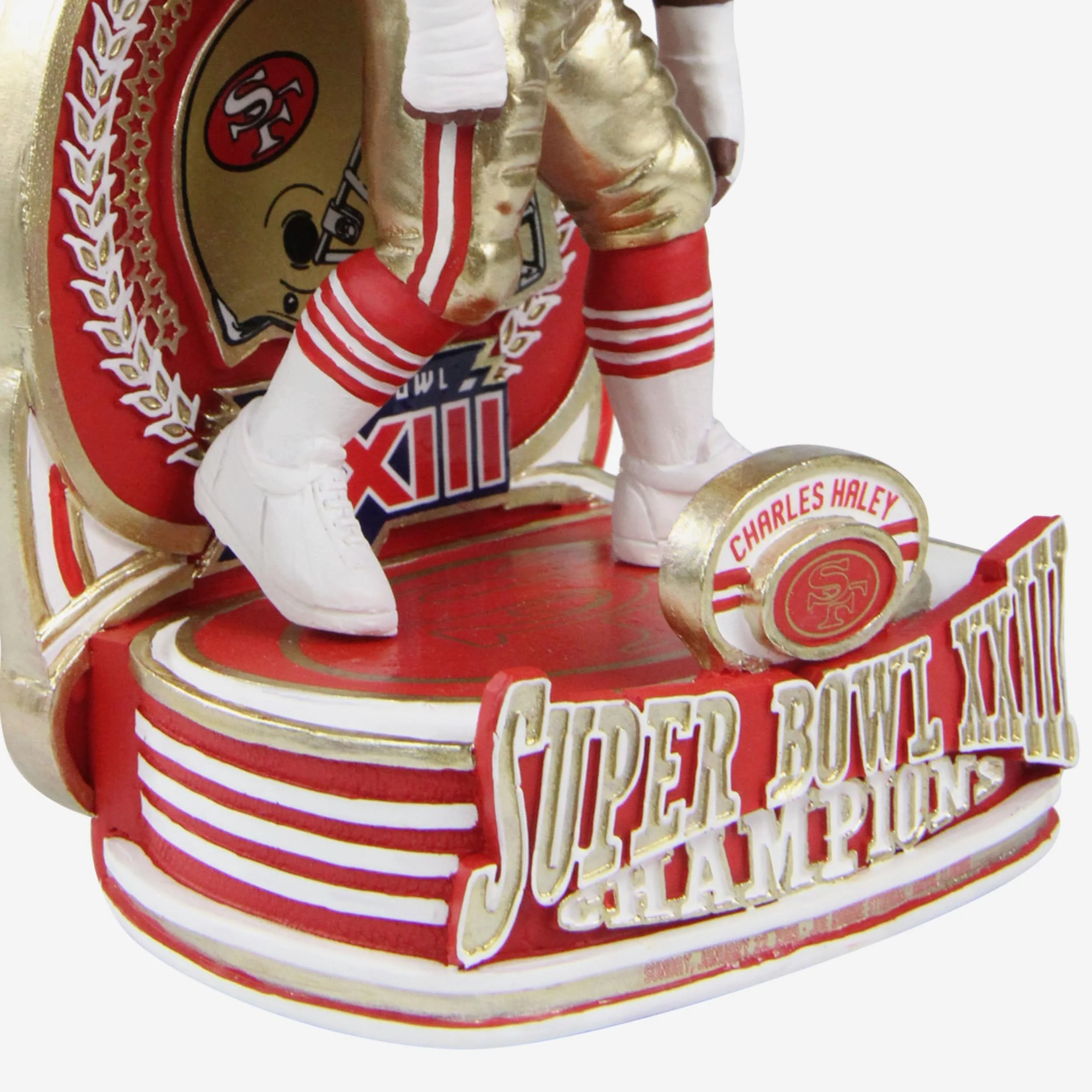 Charles Haley San Francisco 49ers Super Bowl XXIII Champions Commemorative Bobblehead - Image 3