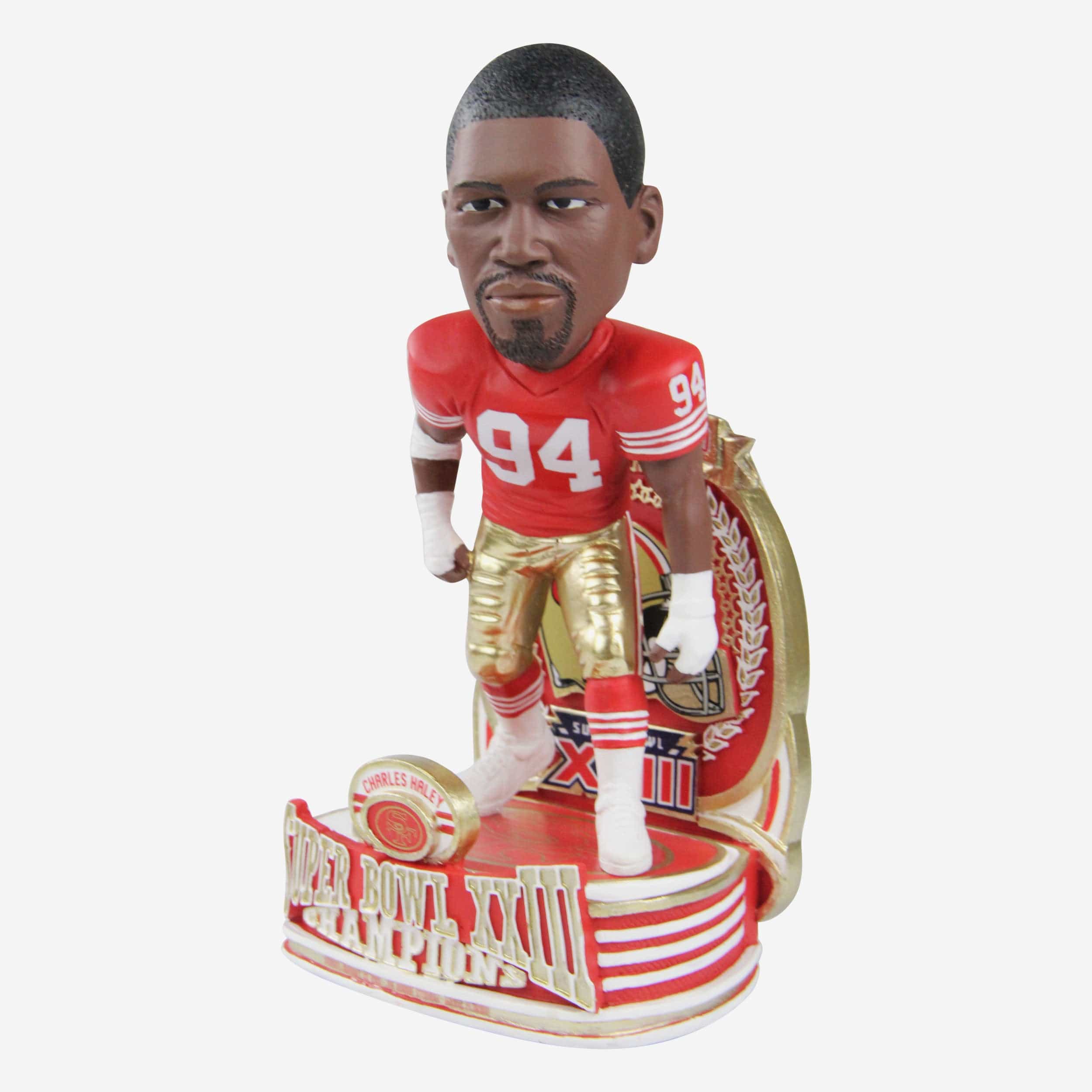 Charles Haley San Francisco 49ers Super Bowl XXIII Champions Commemorative Bobblehead - Image 4