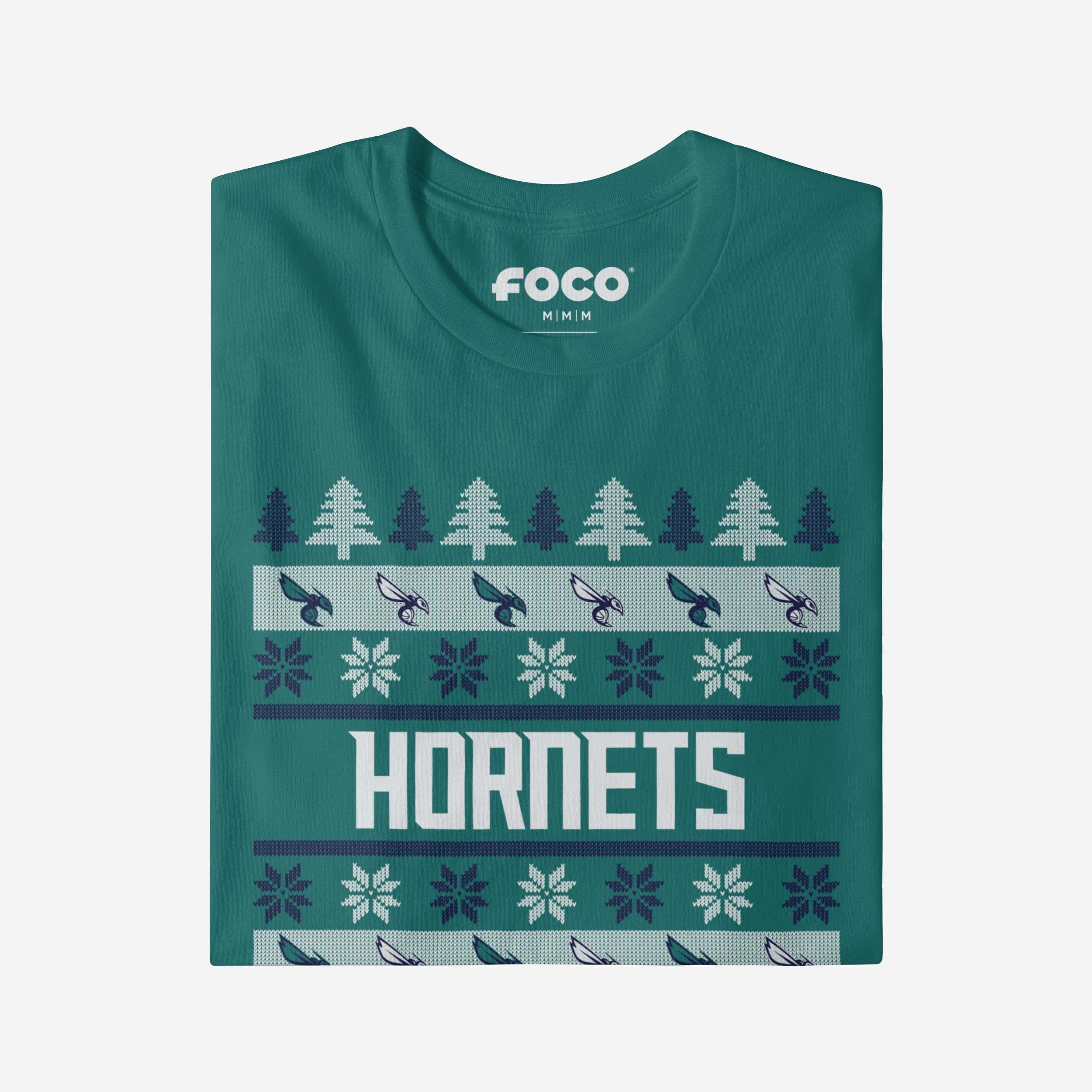 Charlotte Hornets Holiday Sweater T-Shirt - Image 4