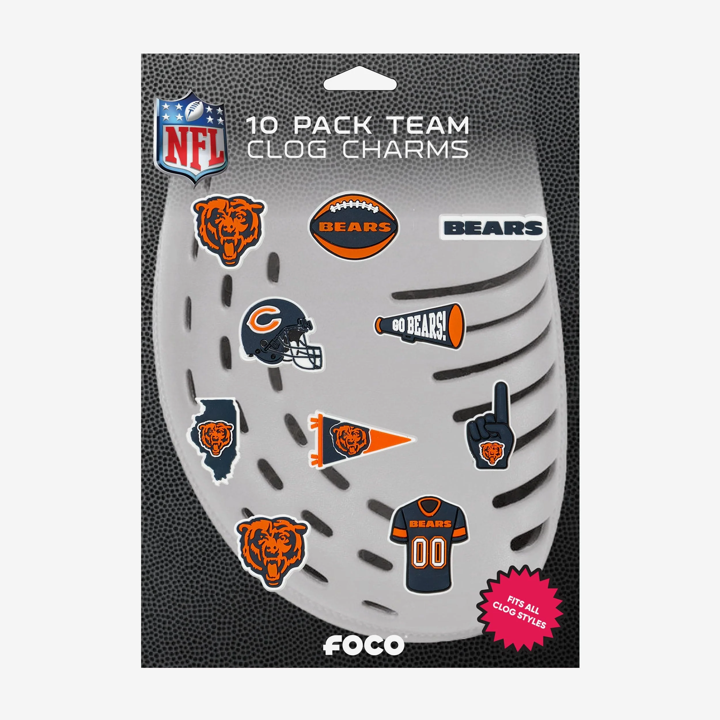 Chicago Bears 10 Pack Team Clog Charms - Image 5